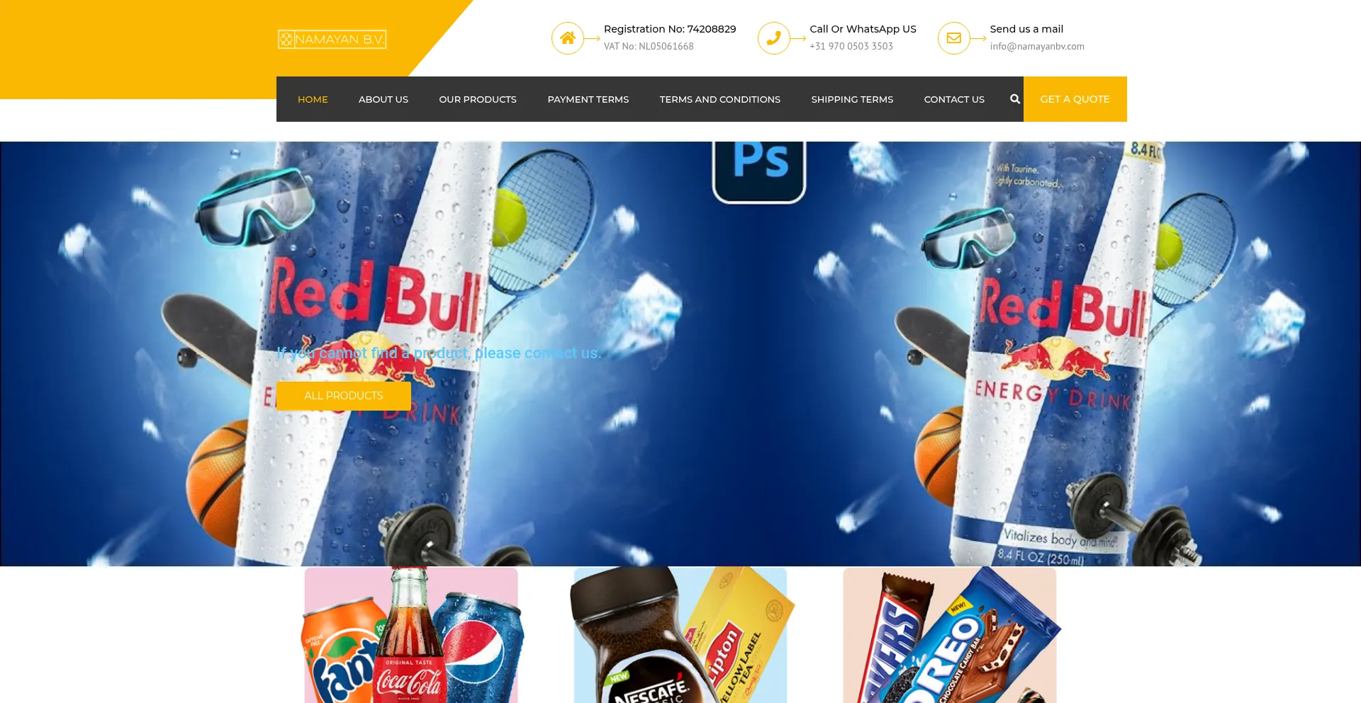 Website screenshot of Namayanbv.com