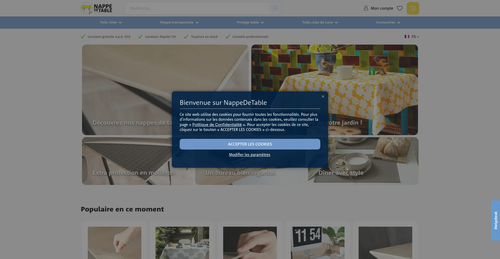 Nappedetable.fr Screenshot