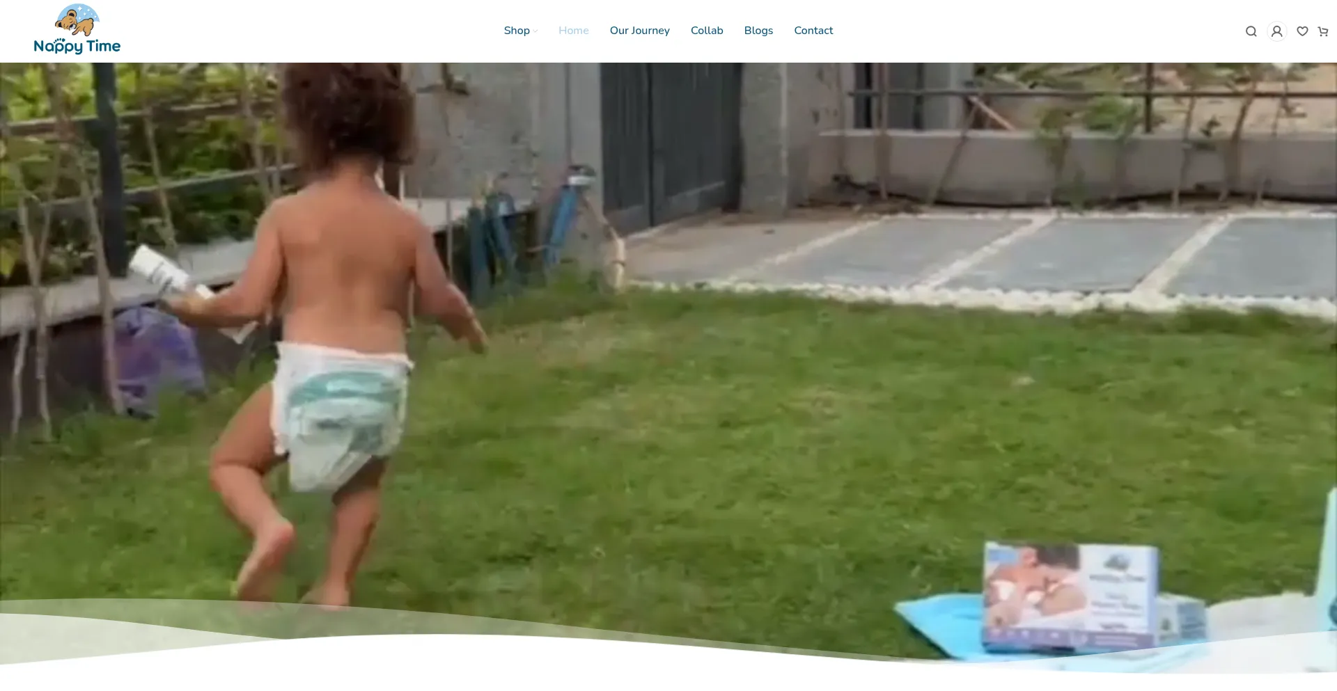 Website screenshot of Nappytimebaby.com