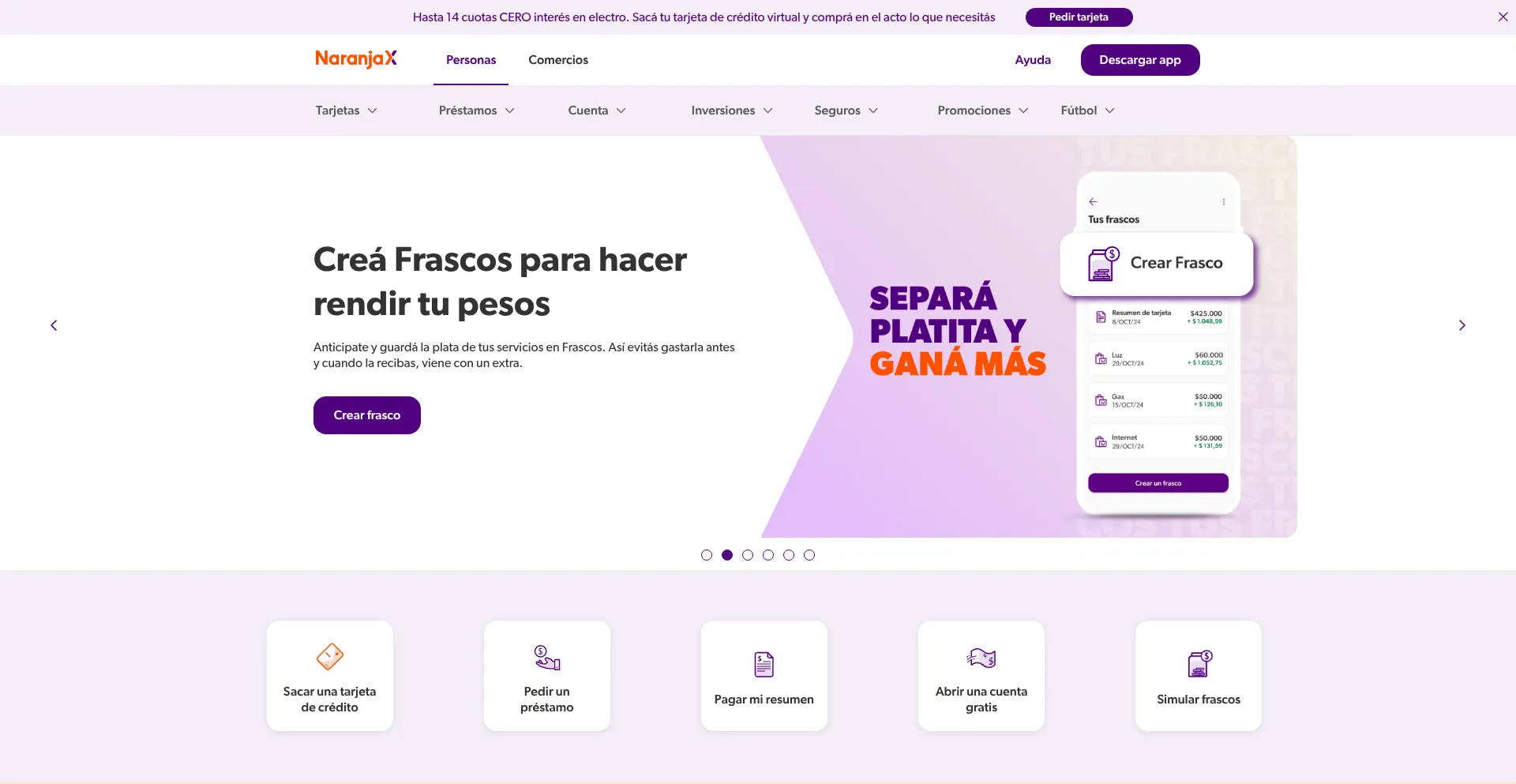 Naranjax.com Screenshot