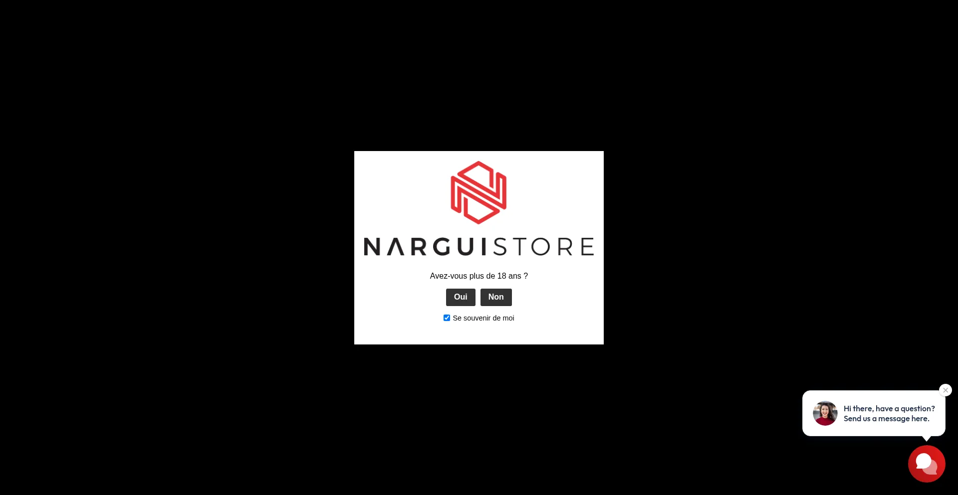 Website screenshot of Narguistore.fr