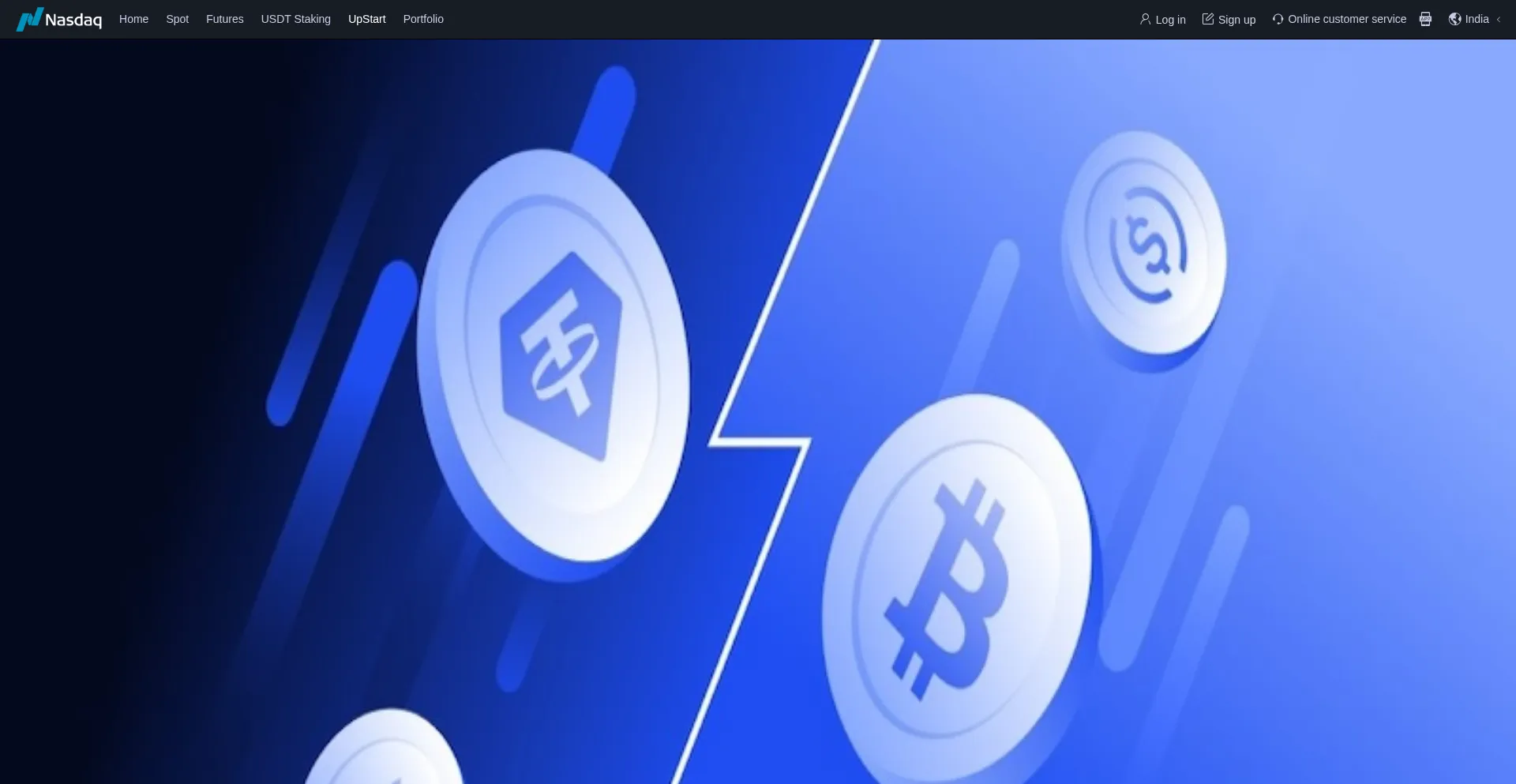Website screenshot of Nasdaqus.cc