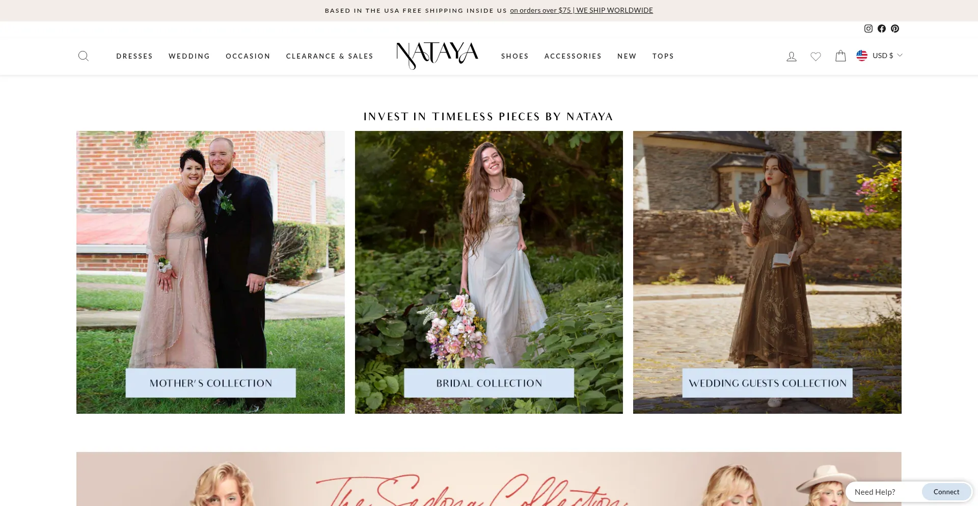 Website screenshot of Nataya.com