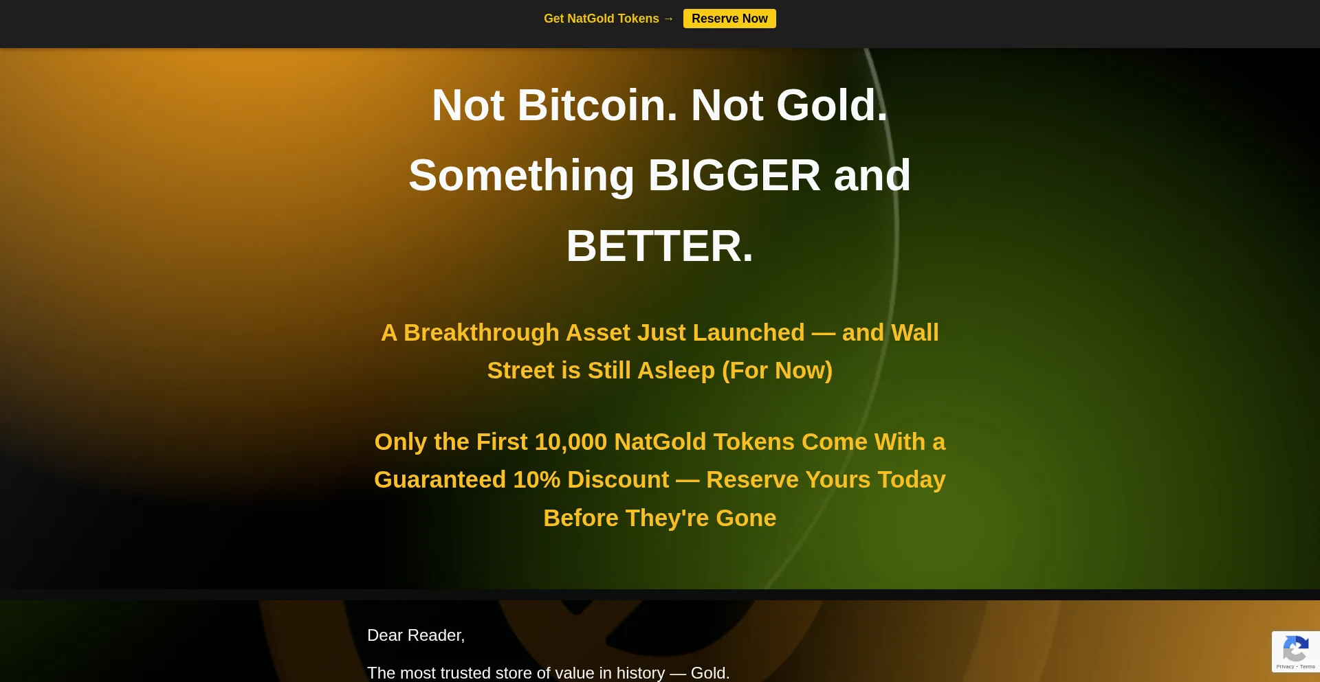 Website screenshot of Natgold.goldworld.com
