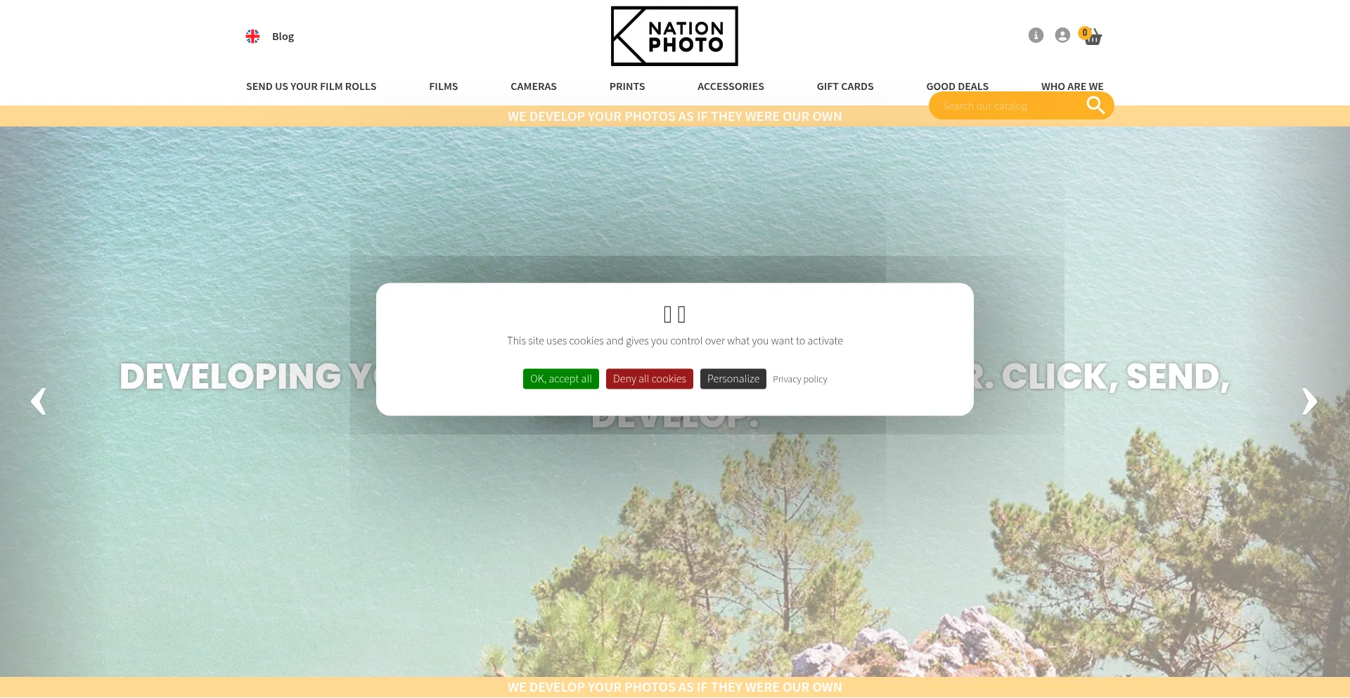 Website screenshot of Nationphoto.com
