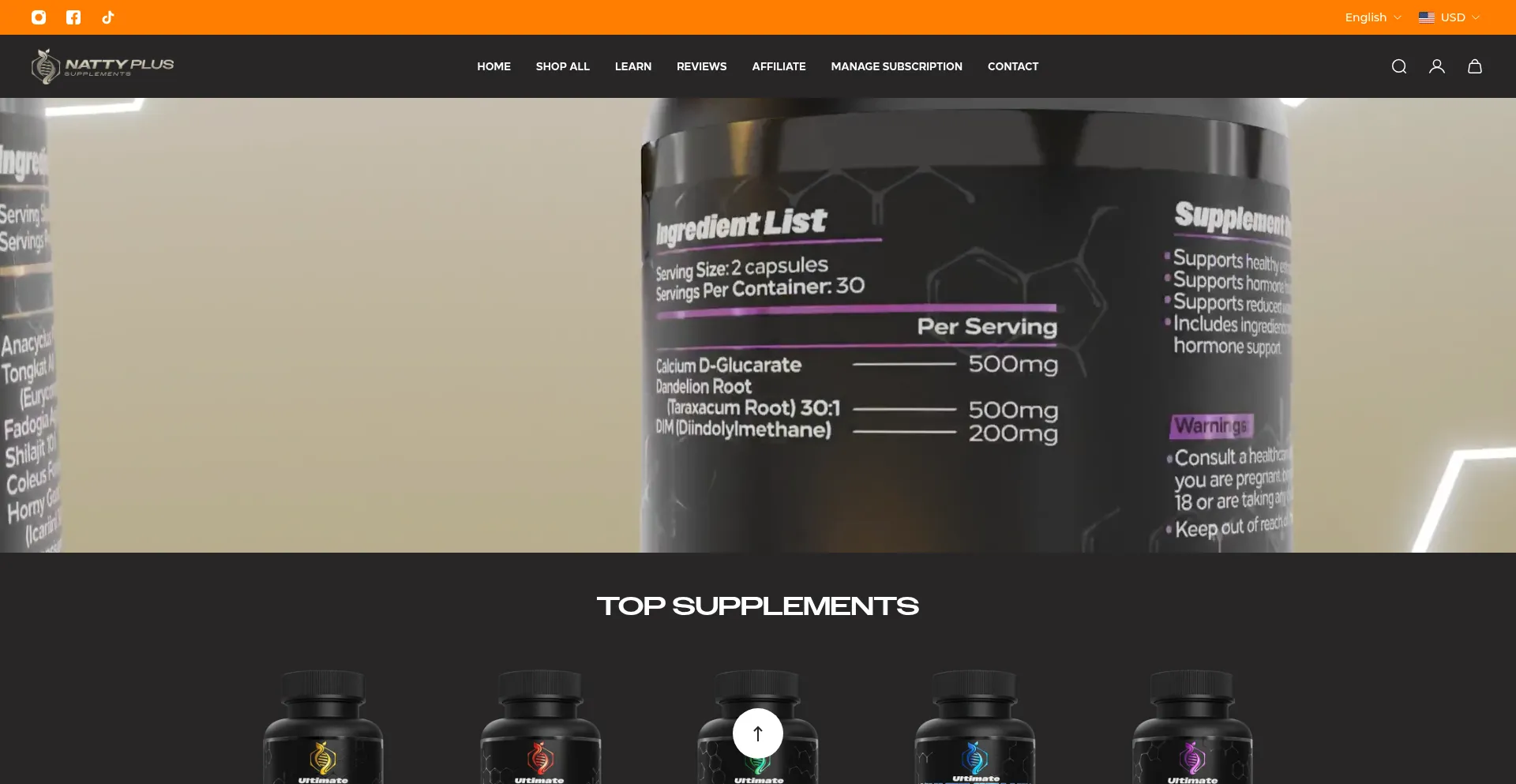 Nattyplussupps.com Screenshot