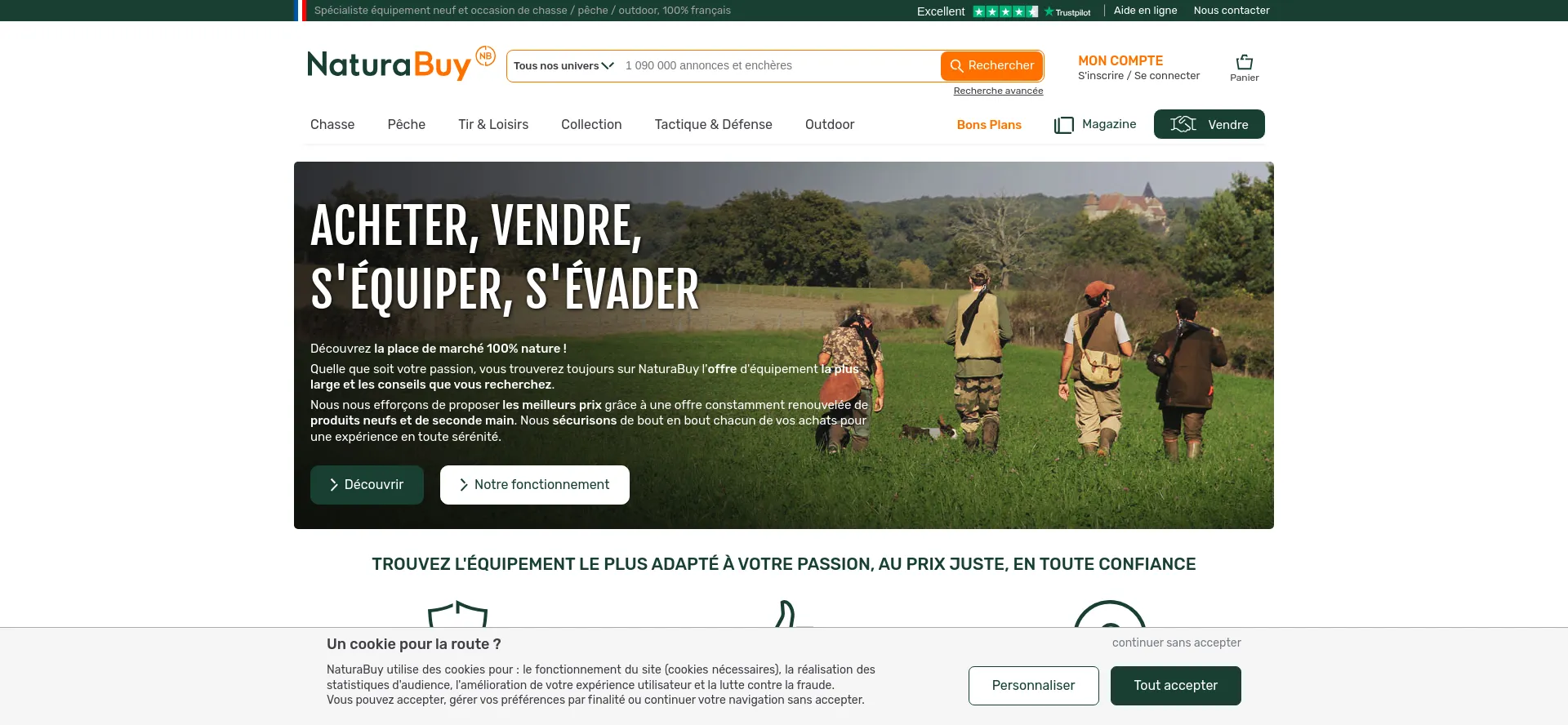 Website screenshot of Naturabuy.fr