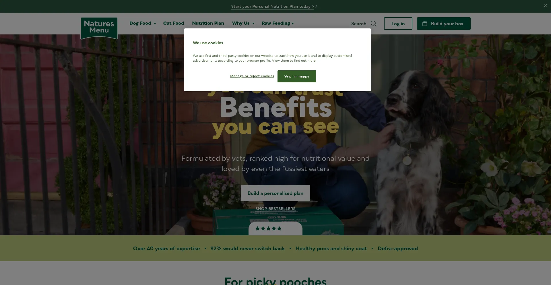 Naturesmenu.co.uk Screenshot