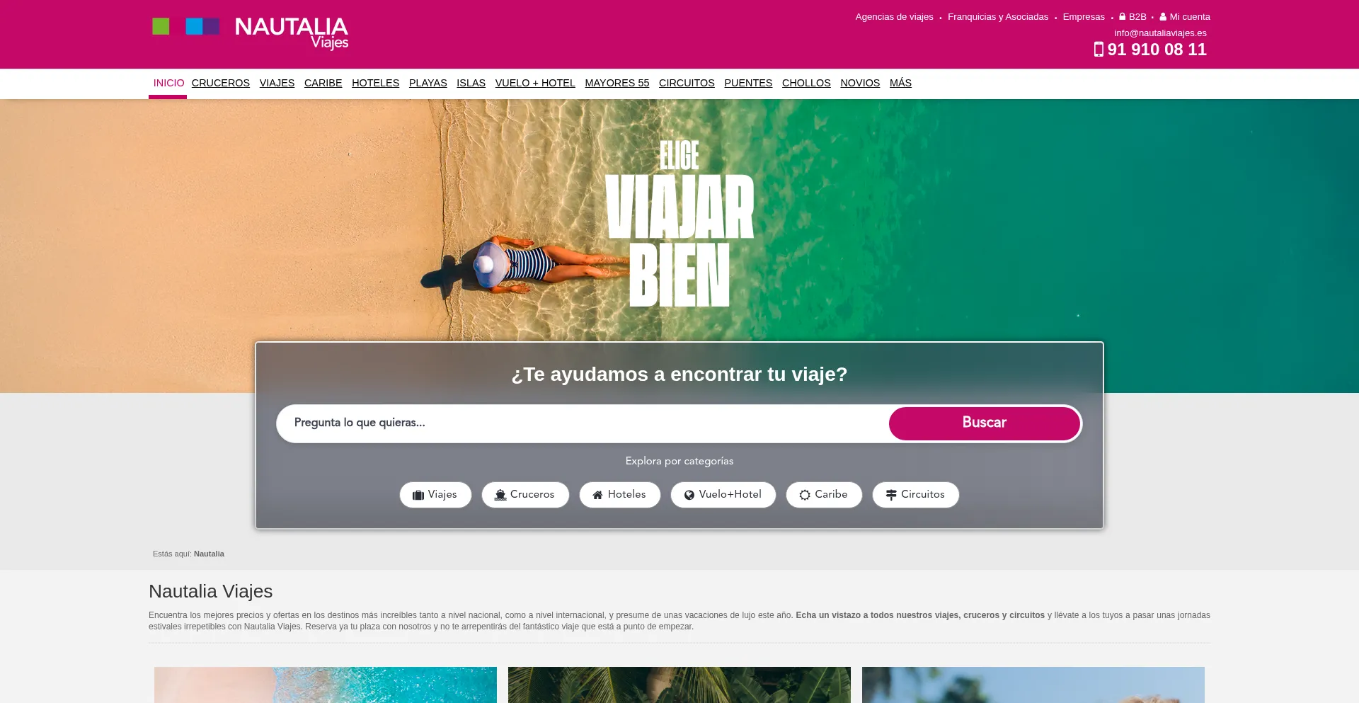 Nautaliaviajes.com Screenshot