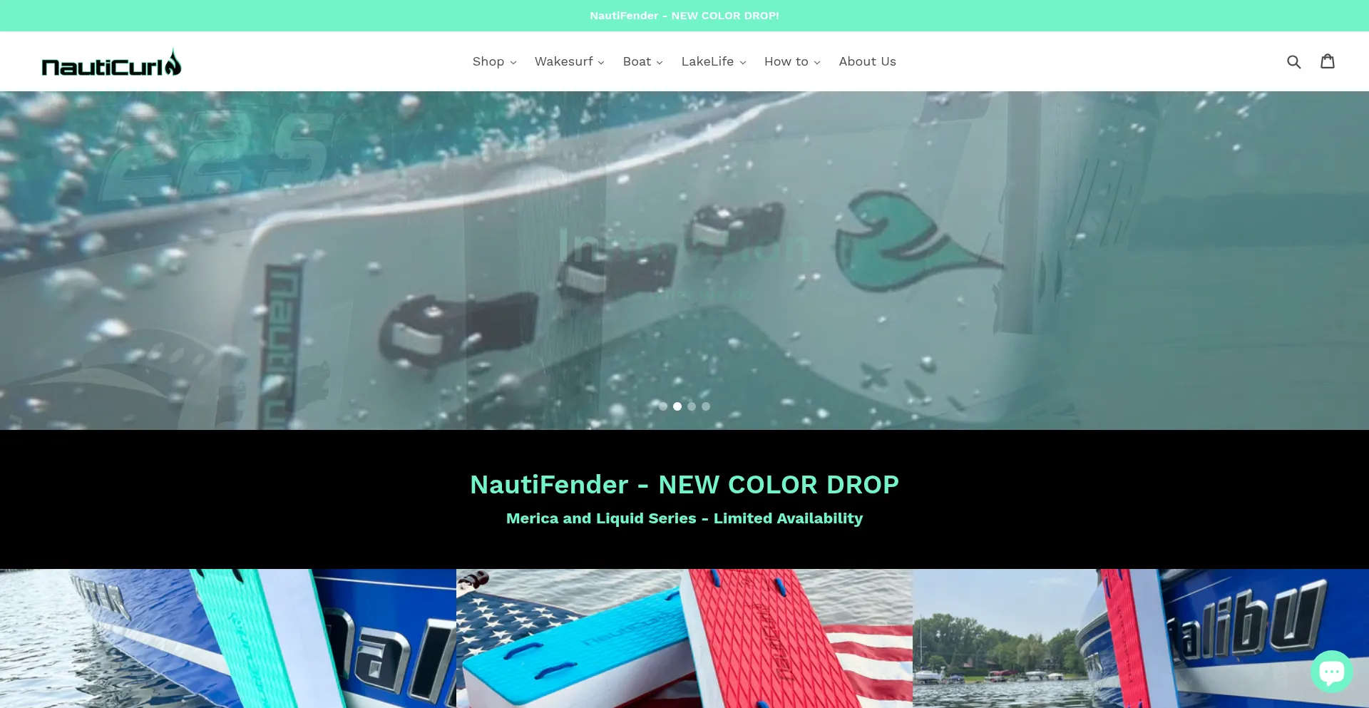 Website screenshot of Nauticurl.com