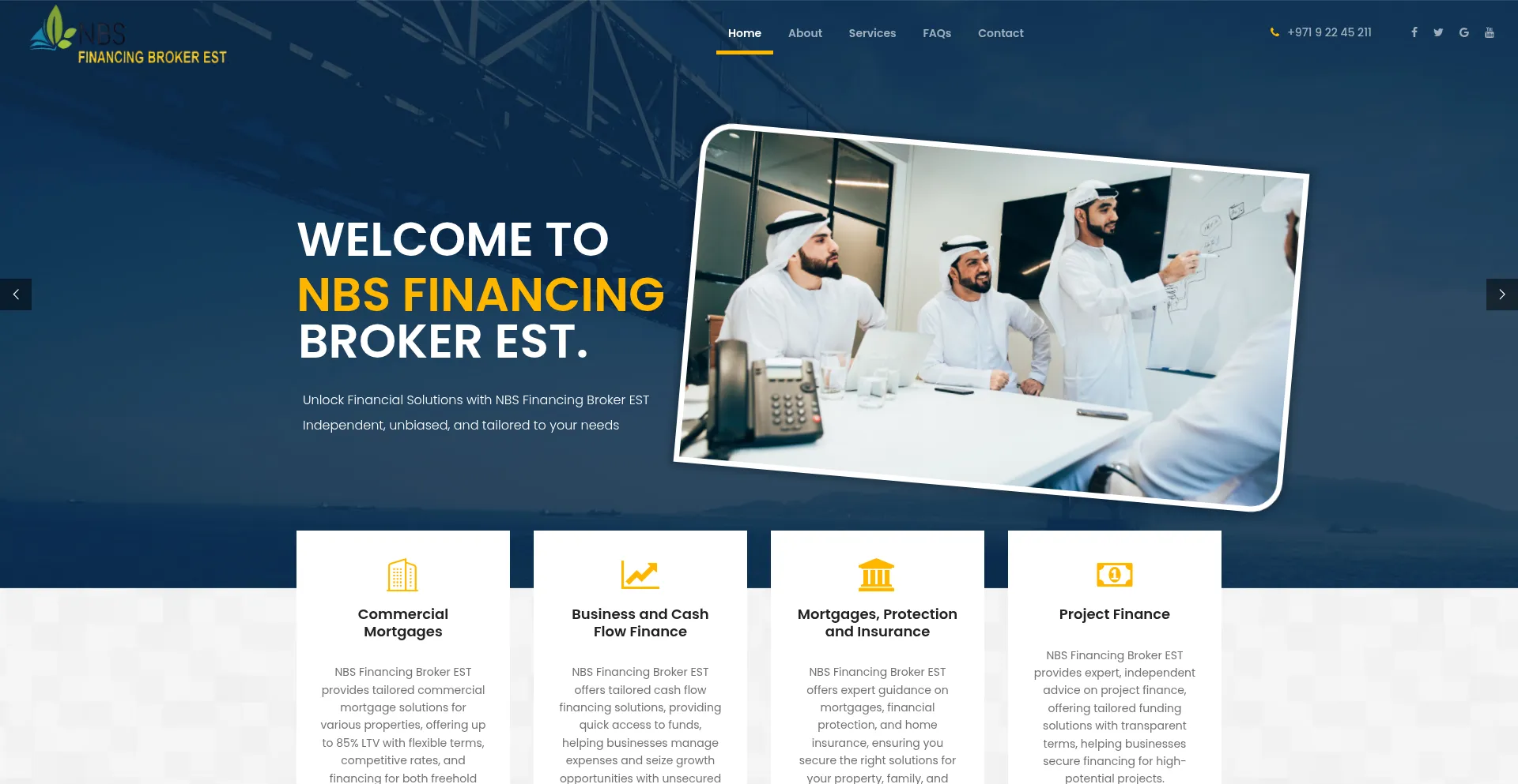 Website screenshot of Nbsbroker.com