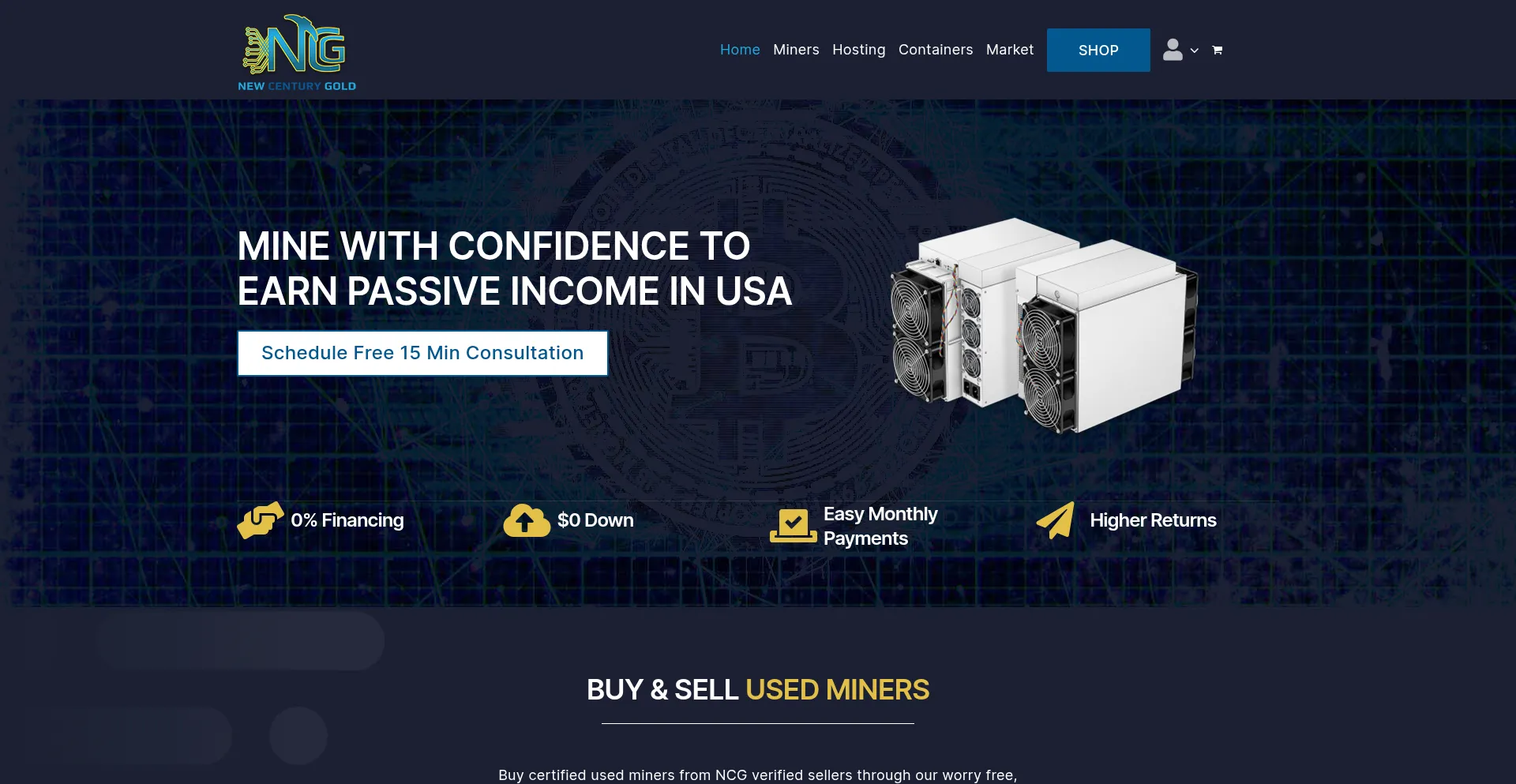 Website screenshot of Ncgcoin.io