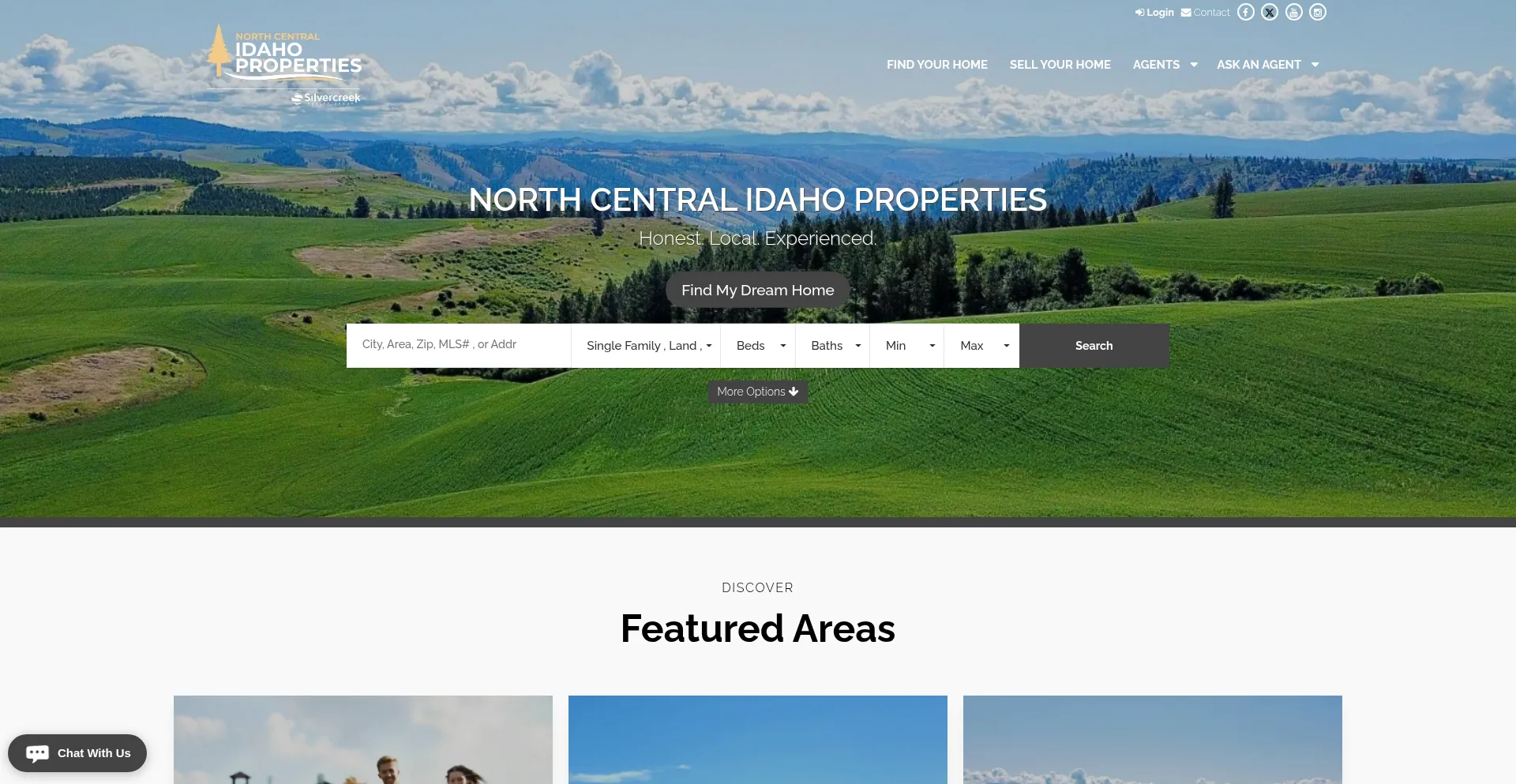 Website screenshot of Ncidahoproperties.com