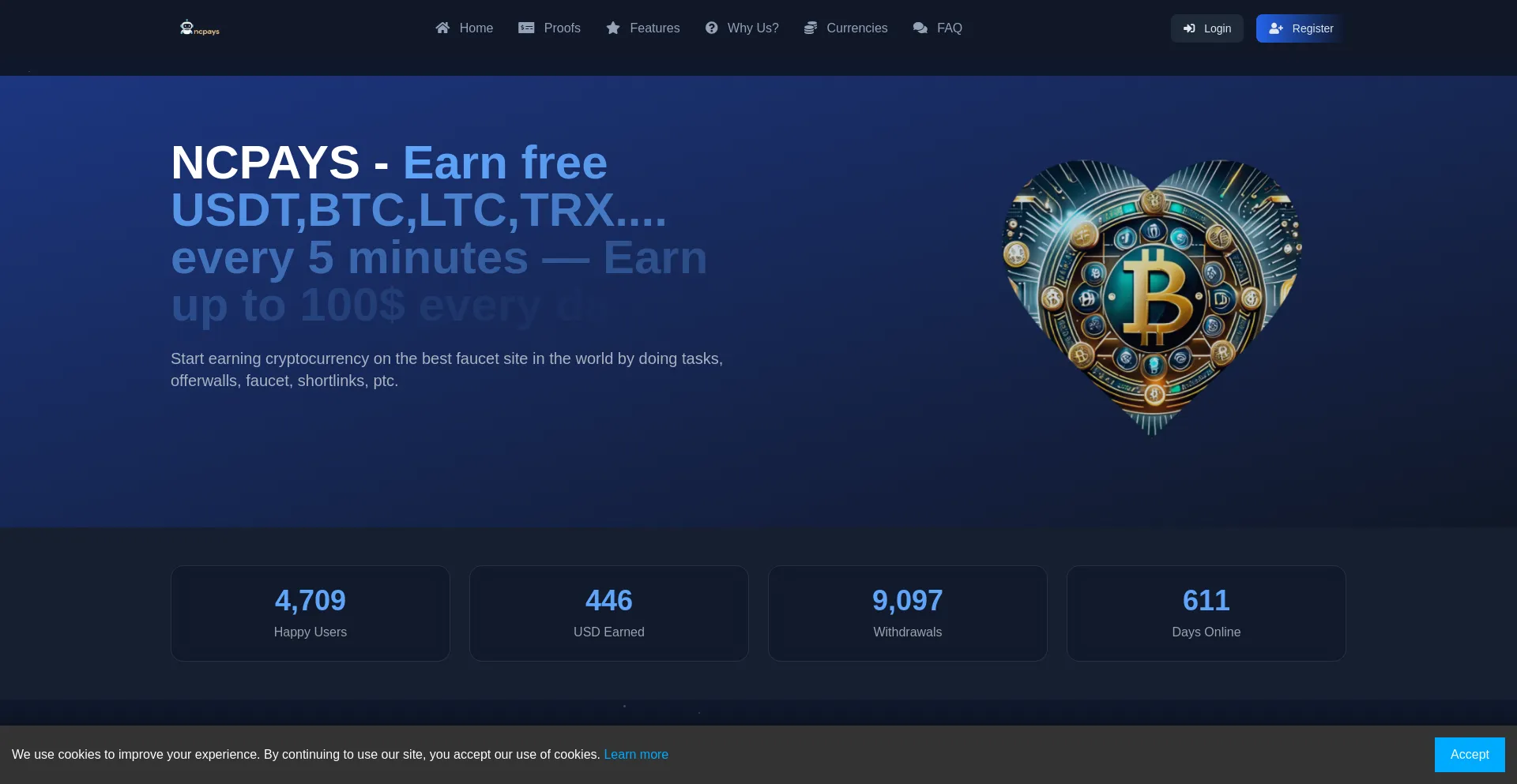 Website screenshot of Ncpays.com