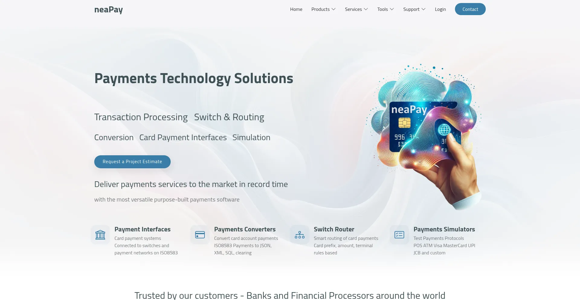 Website screenshot of Neapay.com