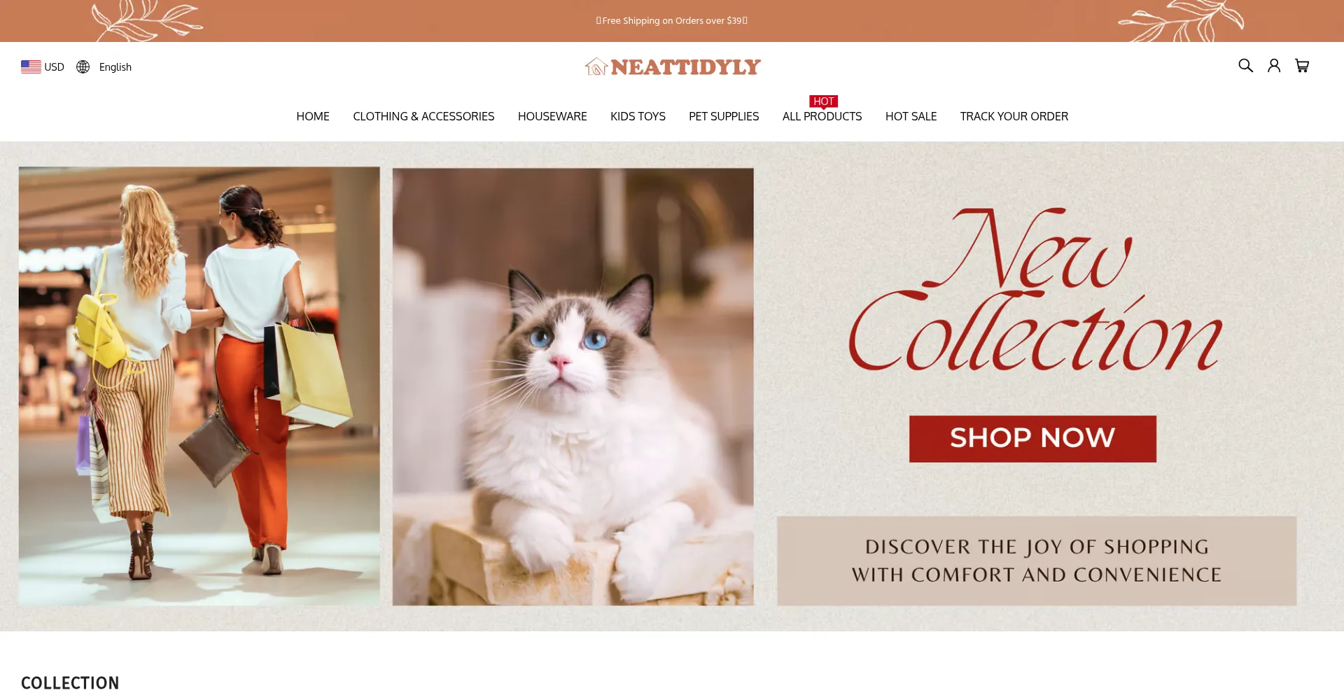 Website screenshot of Neattidyly.com