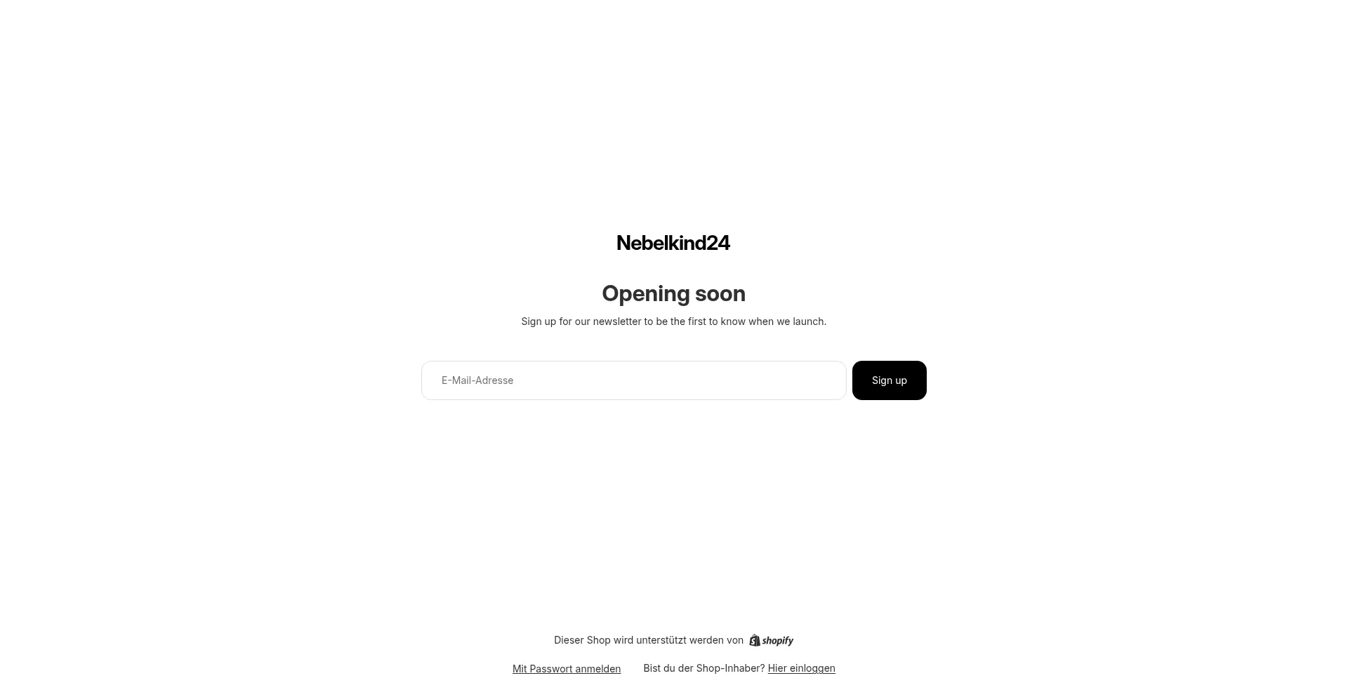 Website screenshot of Nebelkind24.de
