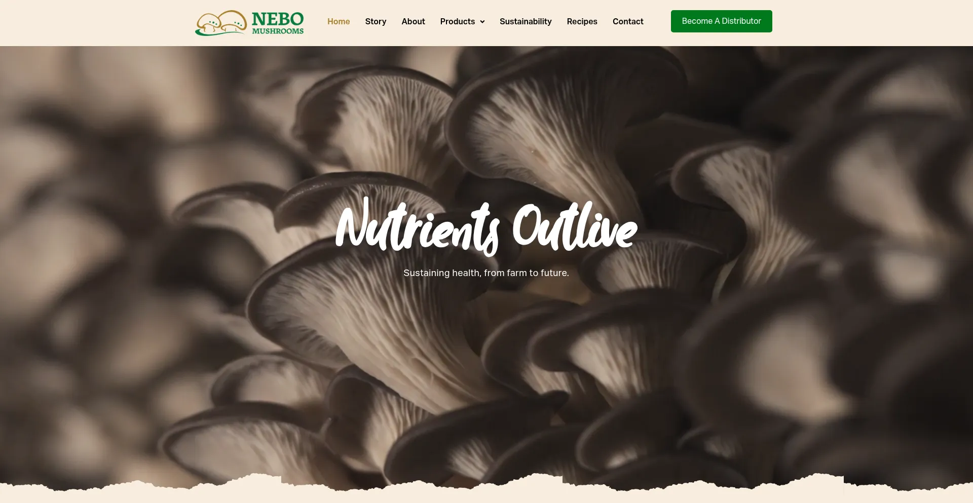 Nebomushrooms.com Screenshot