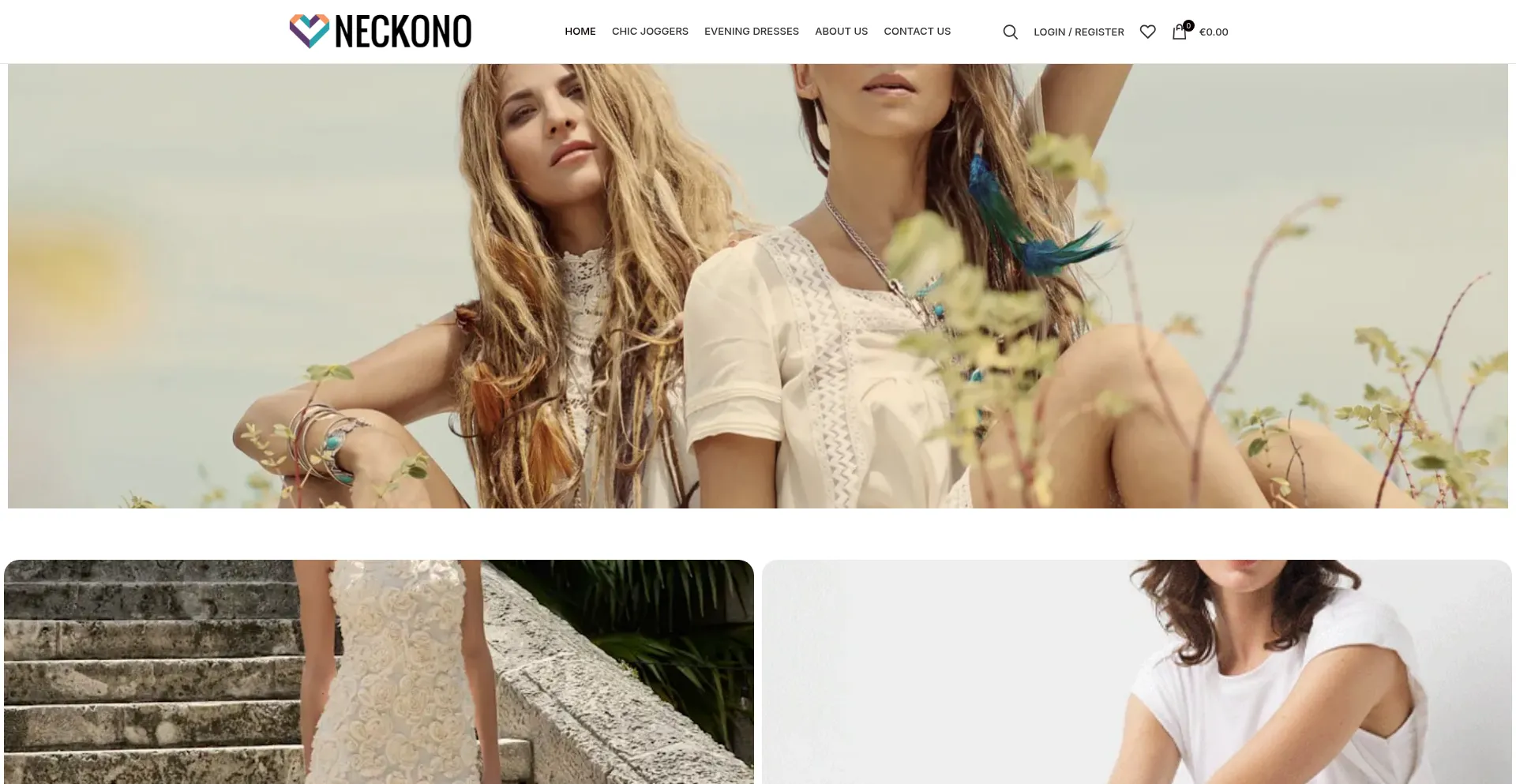 Website screenshot of Neckono.com