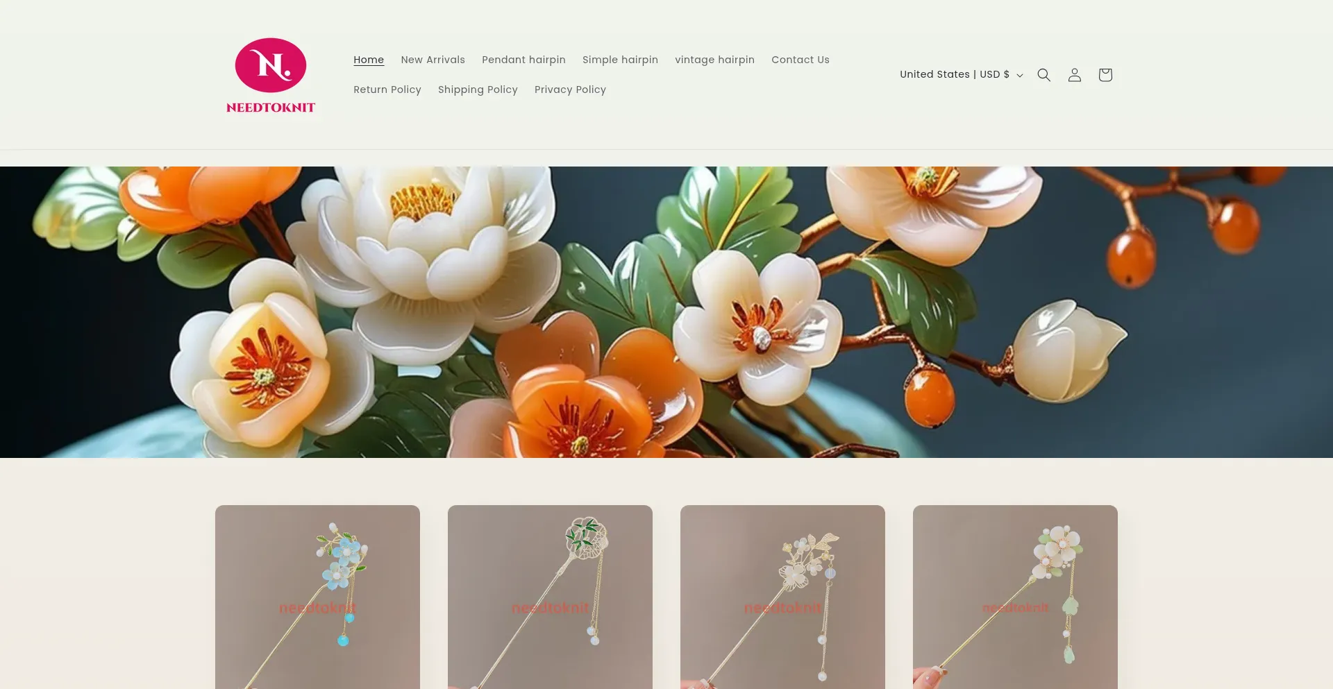 Website screenshot of Needtoknit.com