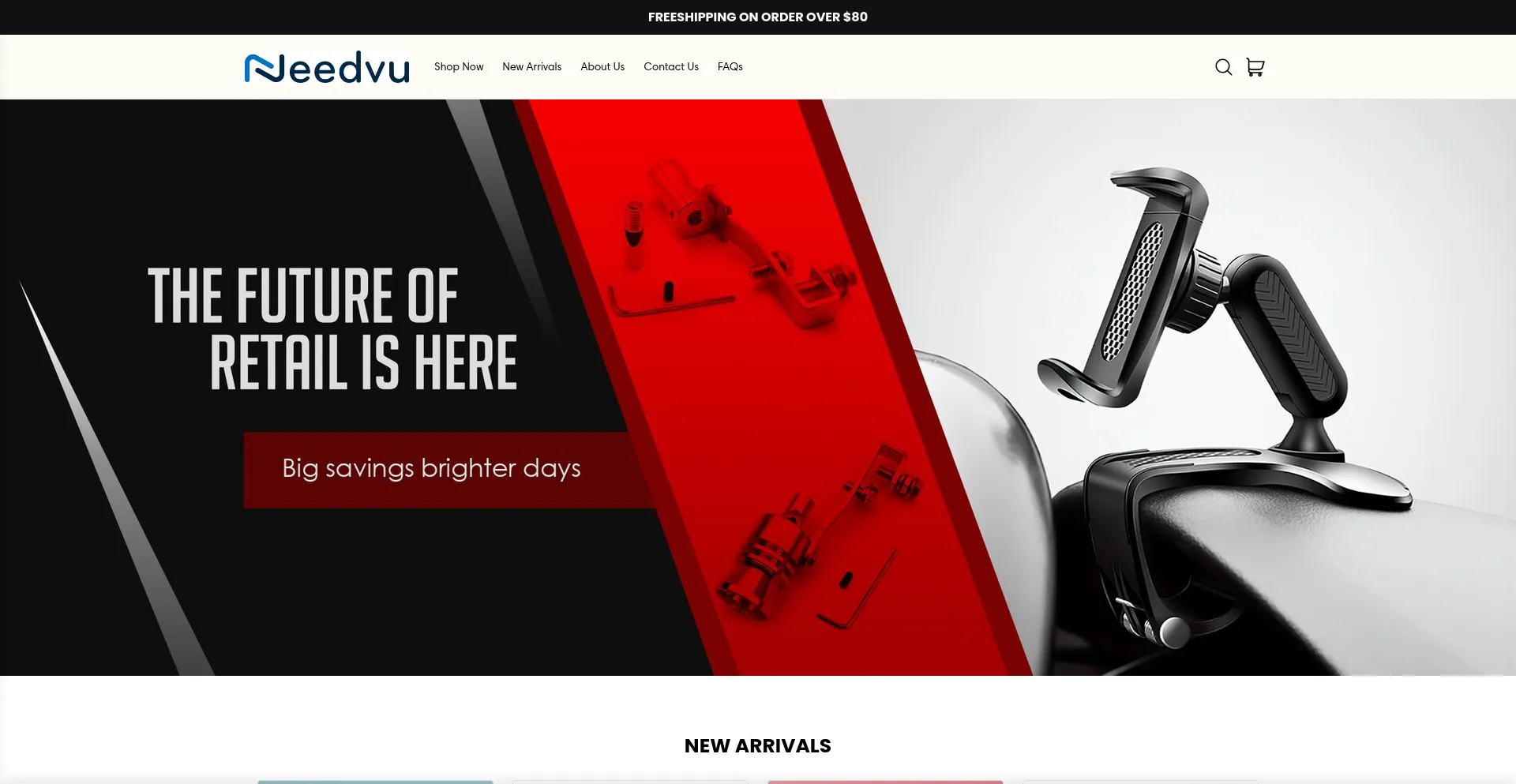 Website screenshot of Needvu.com