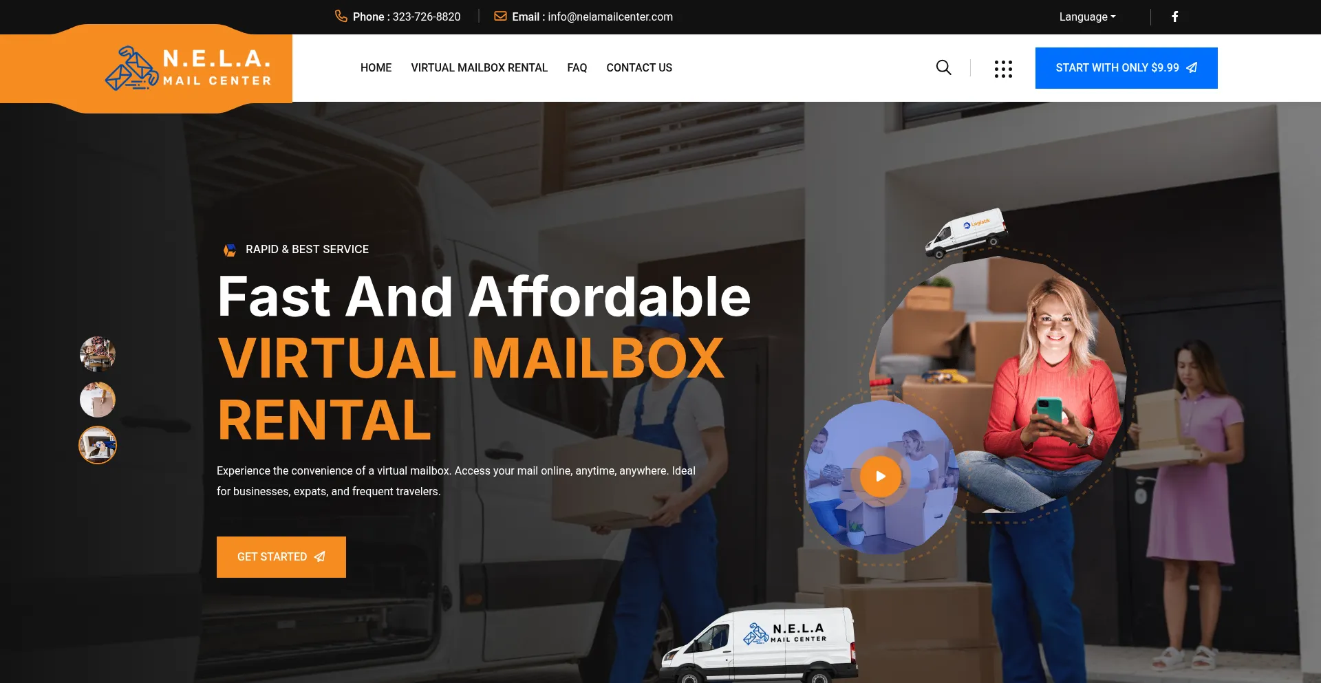 Nelamailcenter.com Screenshot