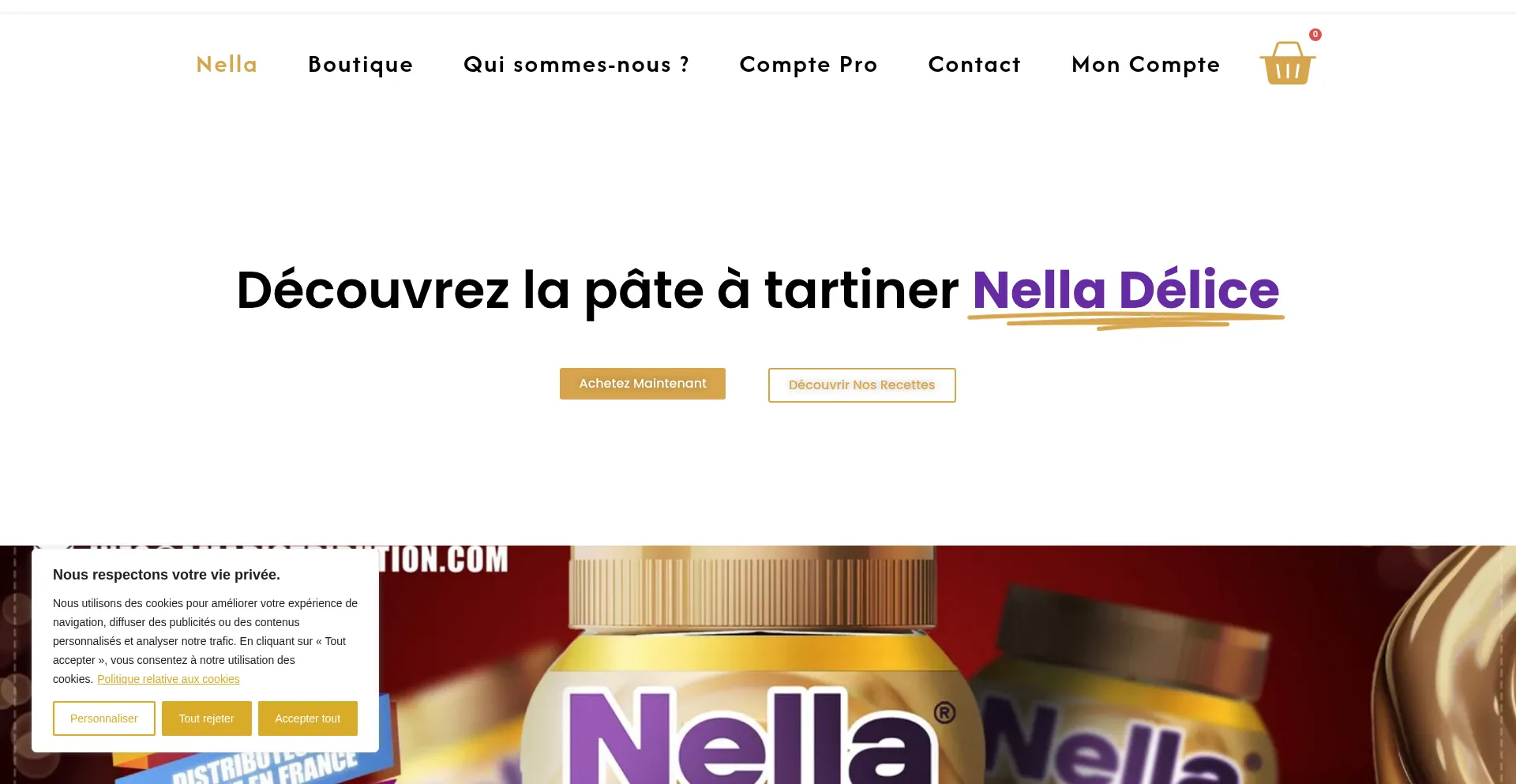 Website screenshot of Nelladelice.fr