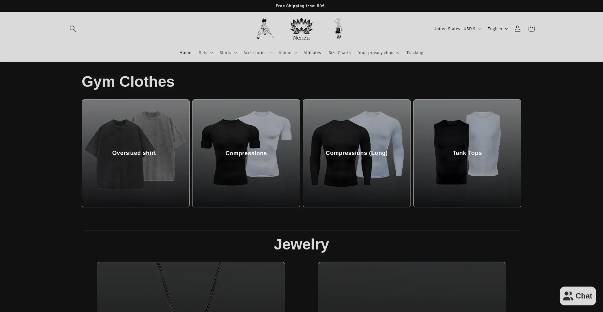 Website screenshot of Nenzushop.com