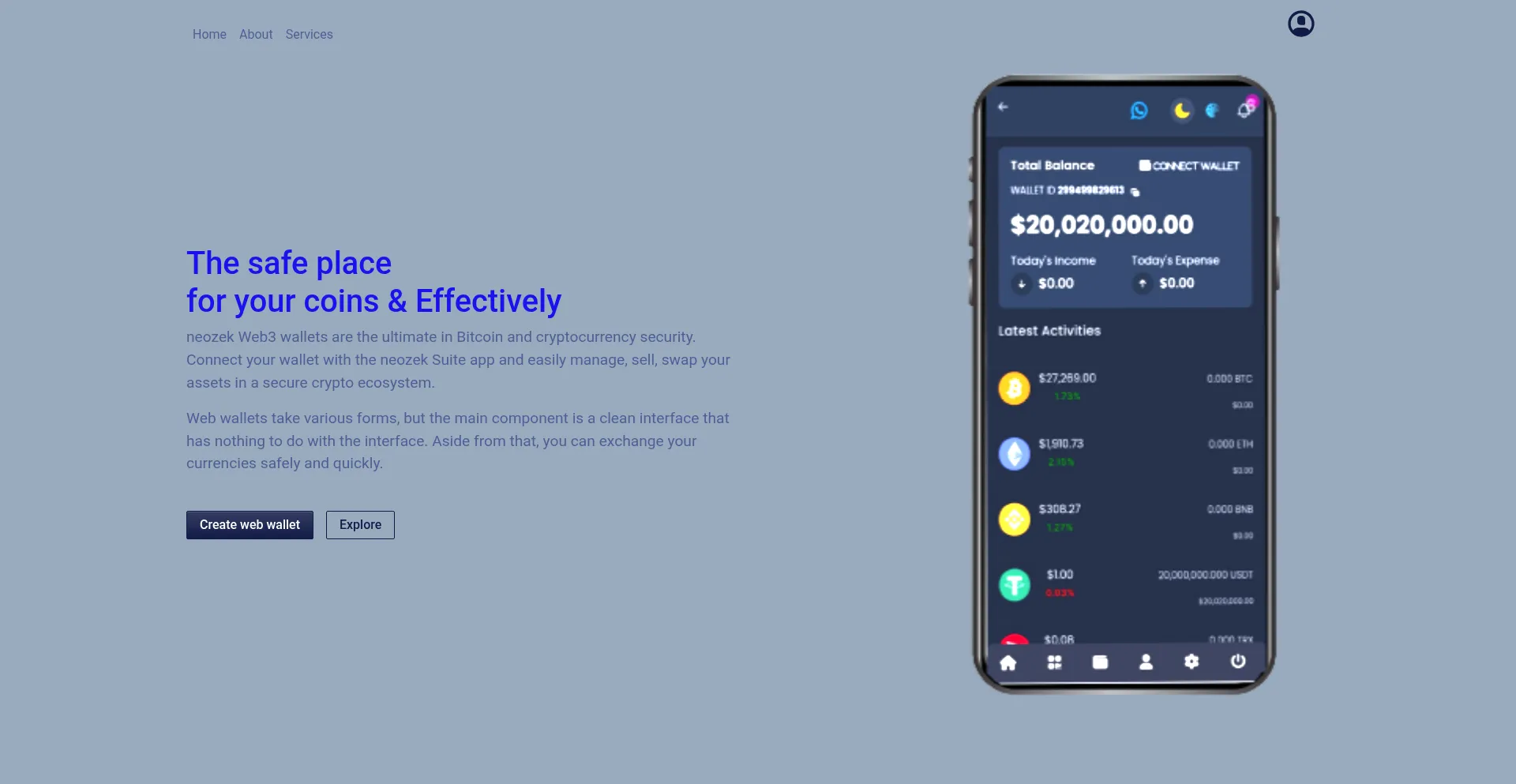 Website screenshot of Neozek.com