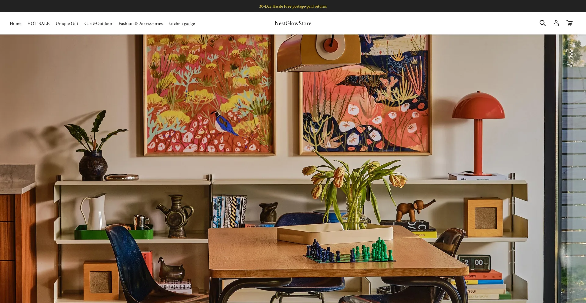 Website screenshot of Nestglowstore.com