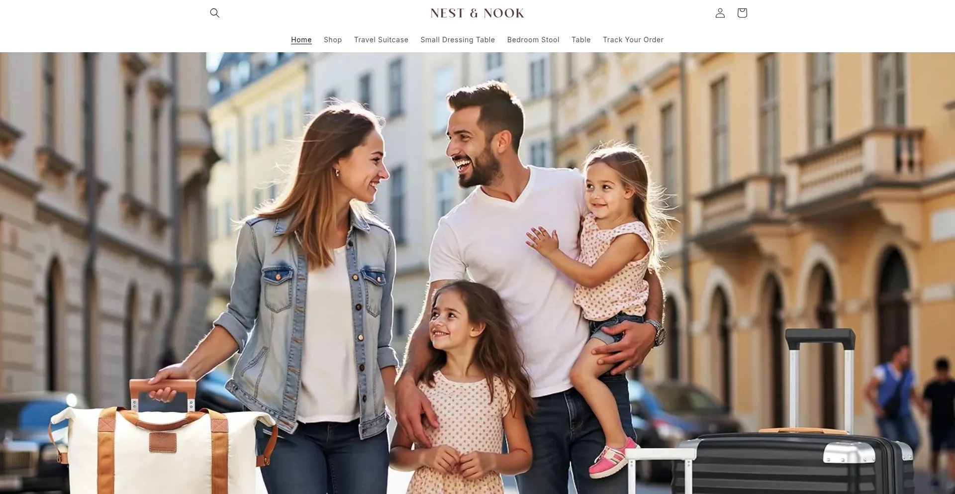 Website screenshot of Nestnookshop.com
