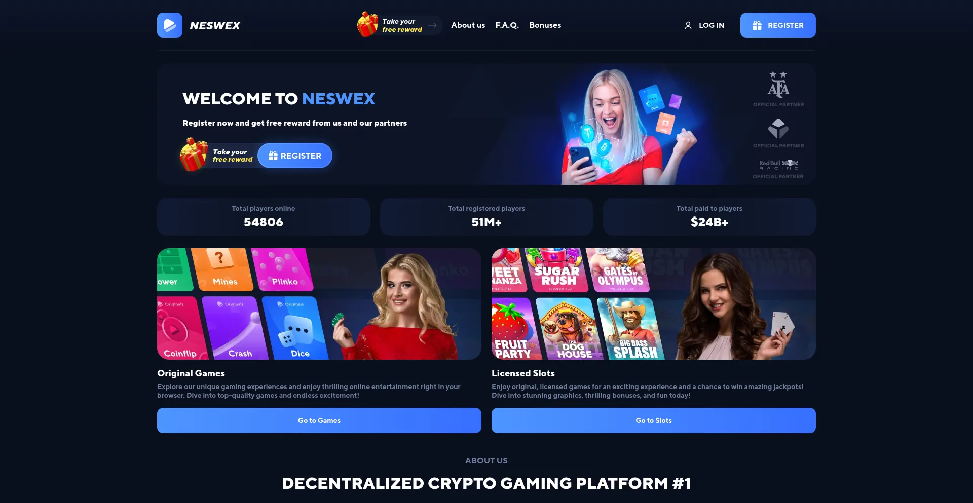 Website screenshot of Neswex.com