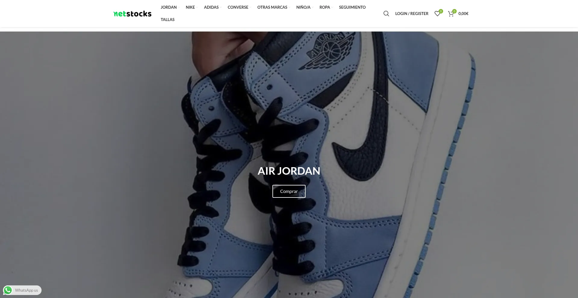 Website screenshot of Net-stocks.com