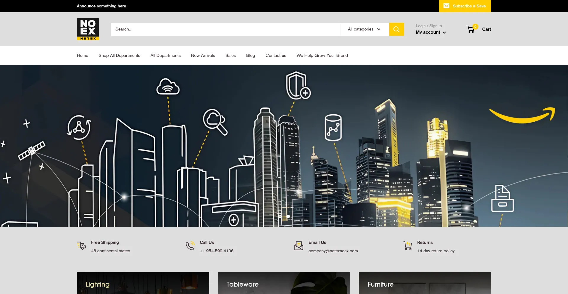 Website screenshot of Netexnoex.com
