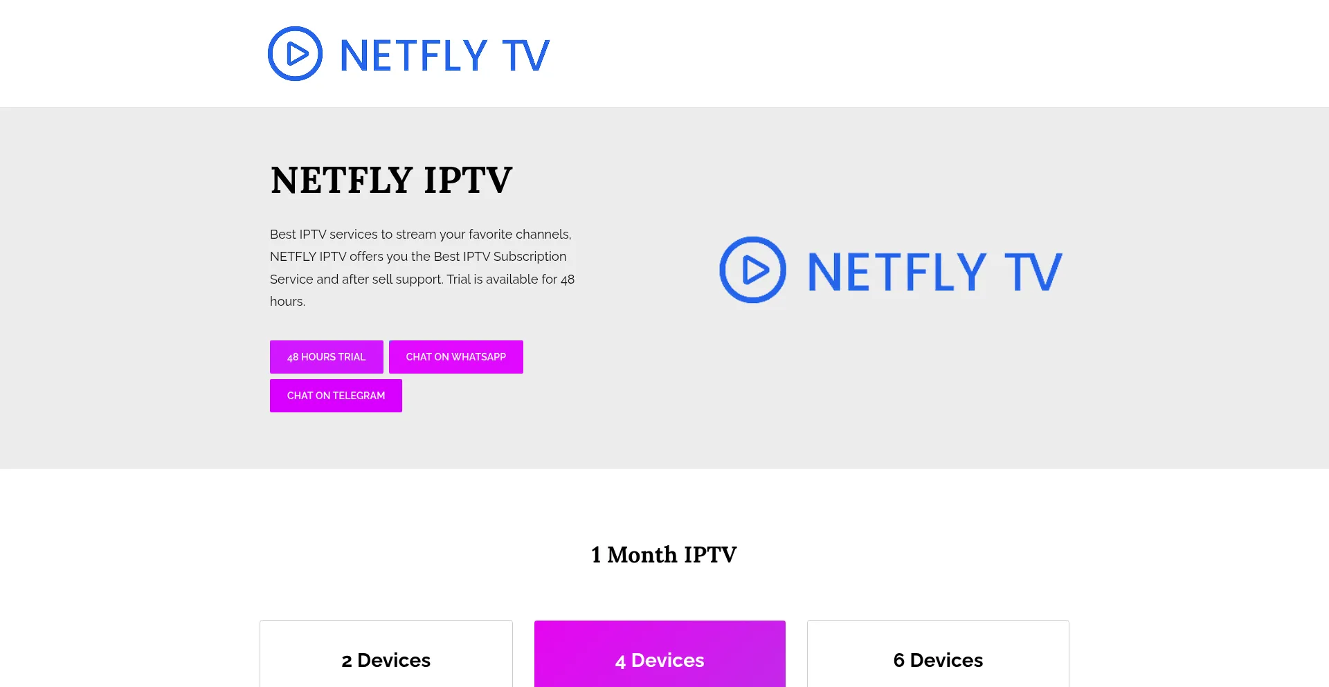 Netflyiptv.com Screenshot