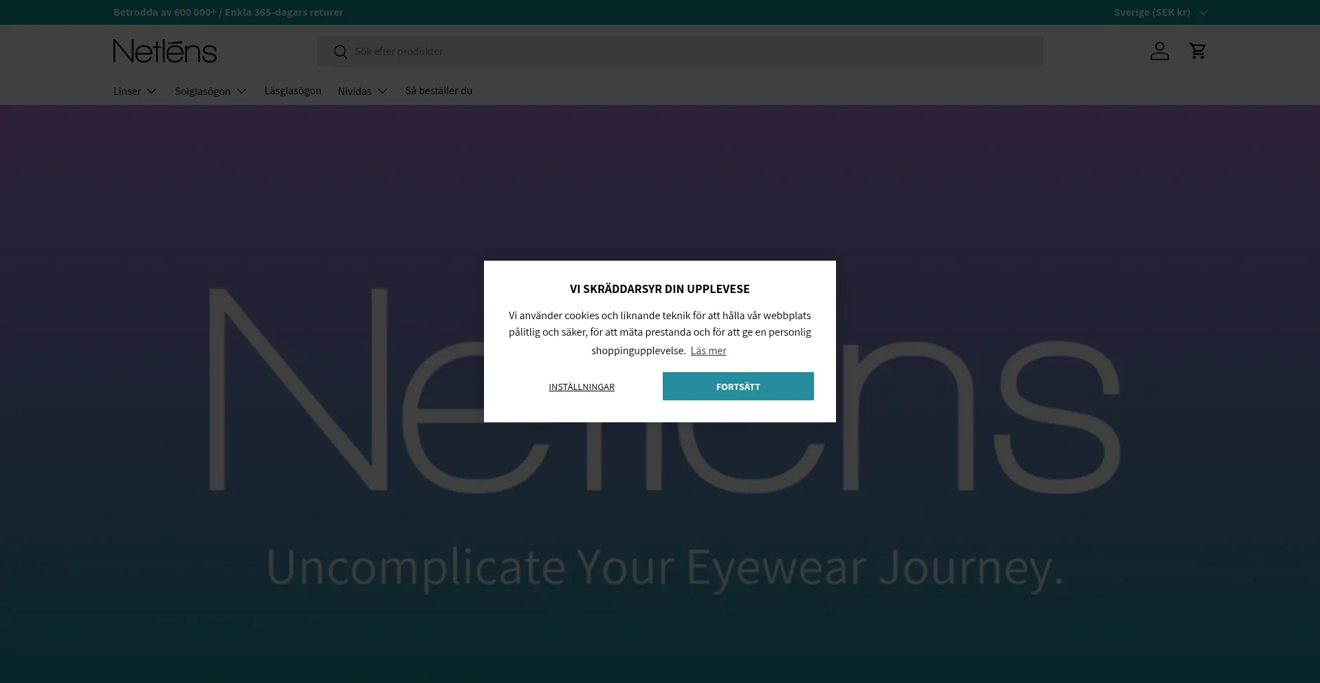 Website screenshot of Netlens.com
