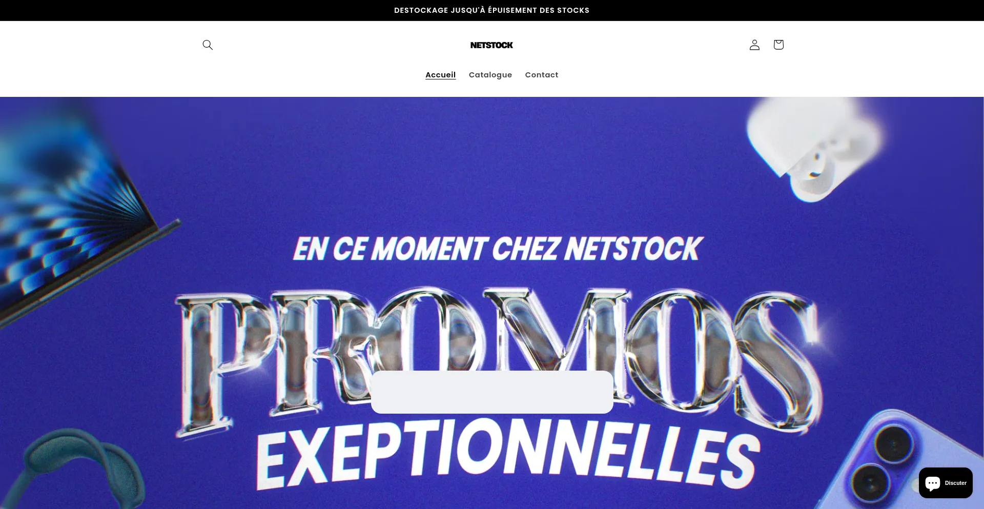 Website screenshot of Netstock.store