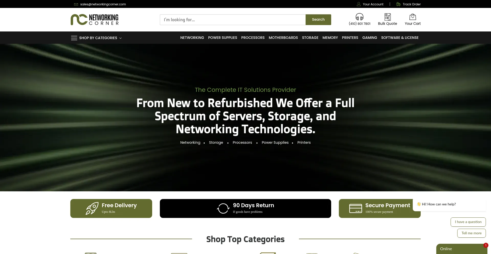 Website screenshot of Networkingcorner.com