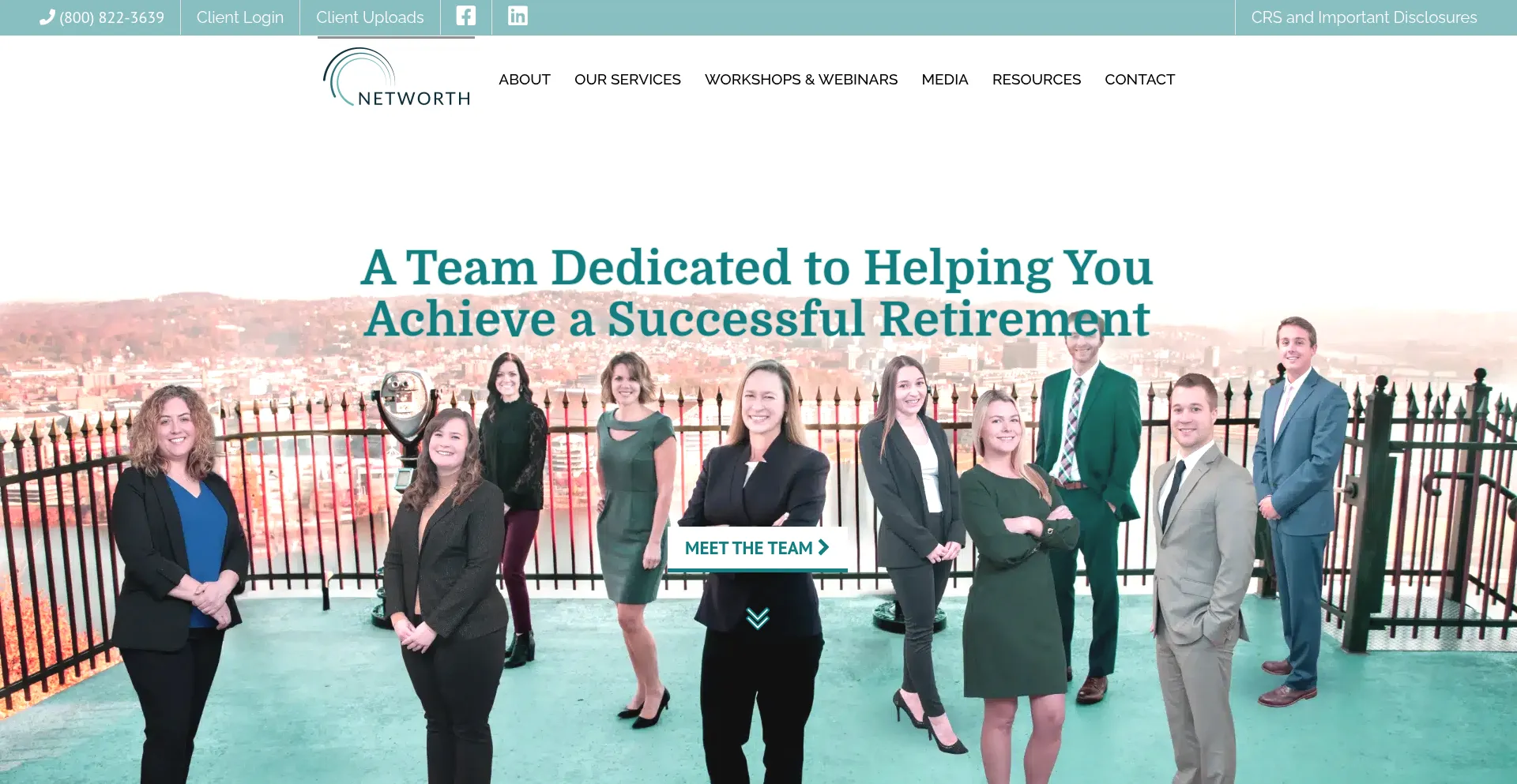 Website screenshot of Networthadvisorsllc.com