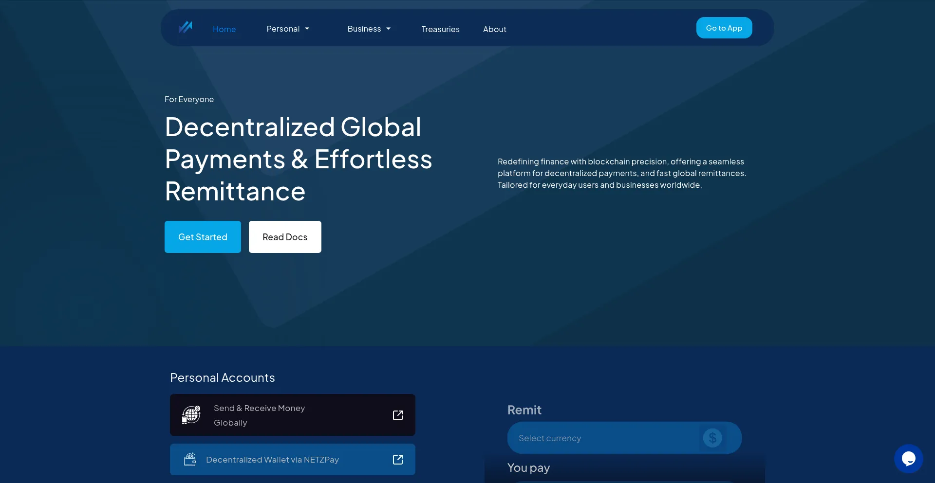 Website screenshot of Netz.io
