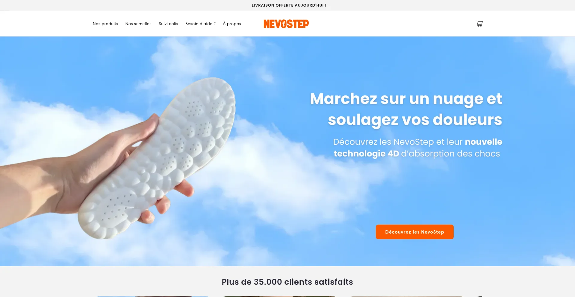 Website screenshot of Nevostep-eu.com