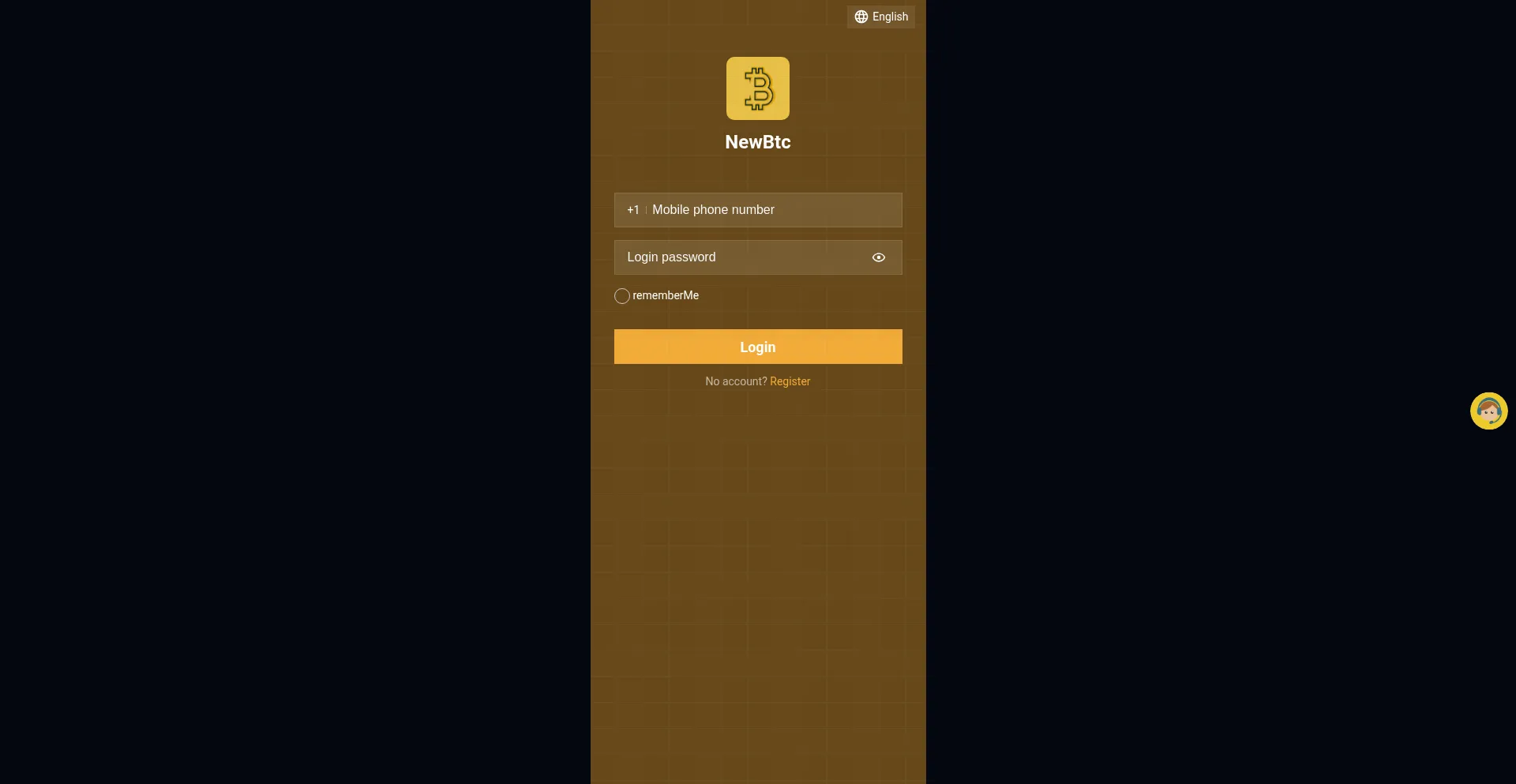Website screenshot of Newbtc99.net