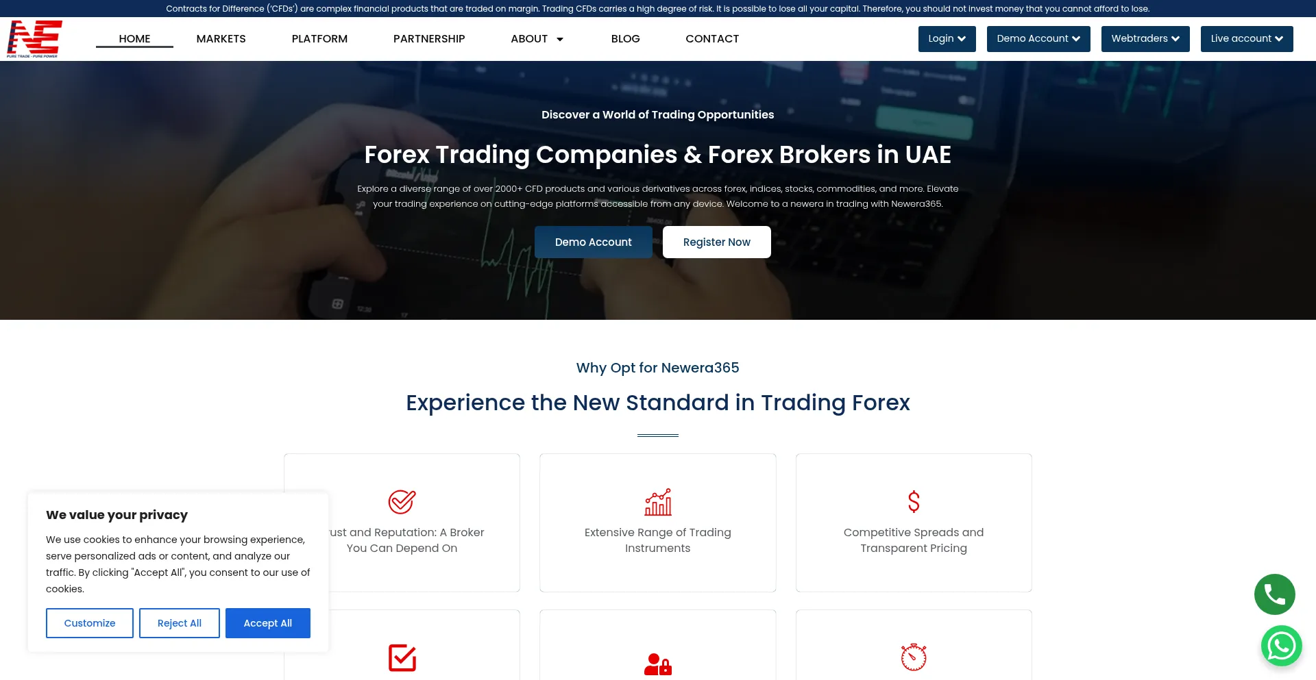 Website screenshot of Newera365.com