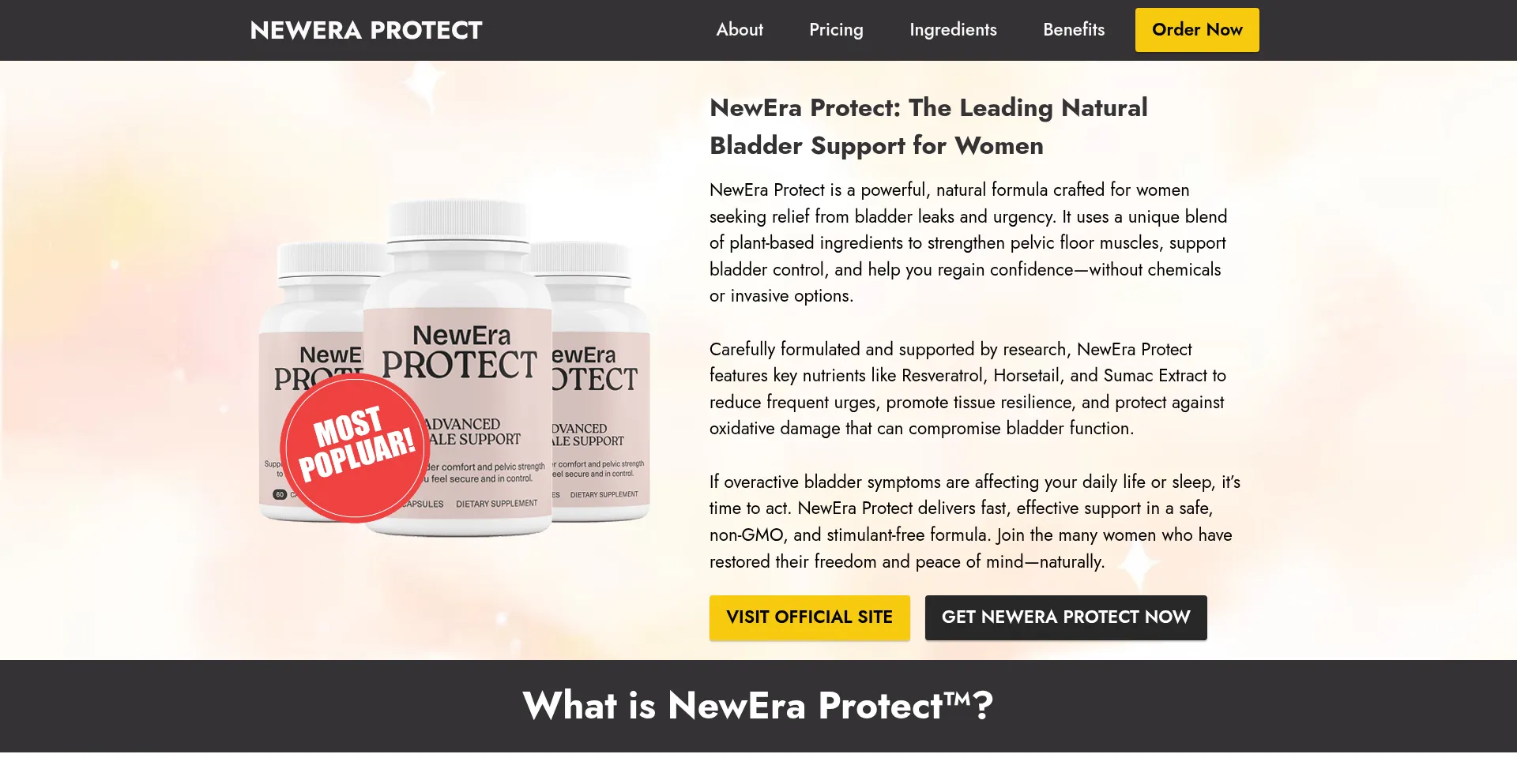 Website screenshot of Newera-protect.us