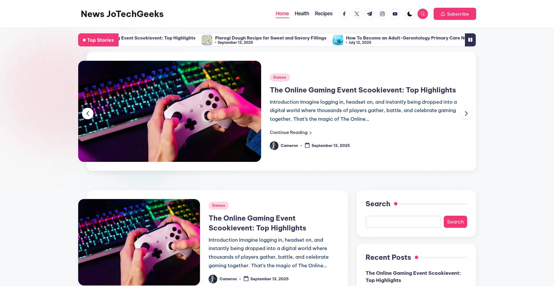 Newsjotechgeek.com Screenshot