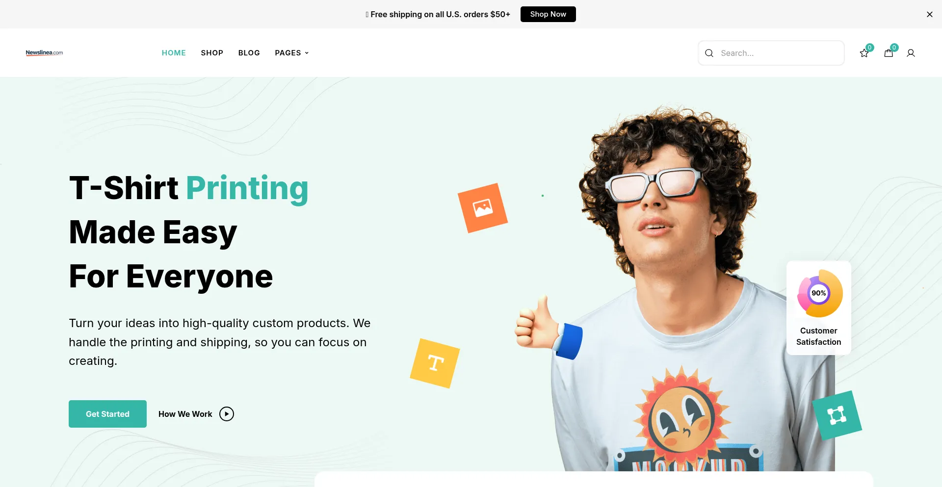 Website screenshot of Newslinea.com
