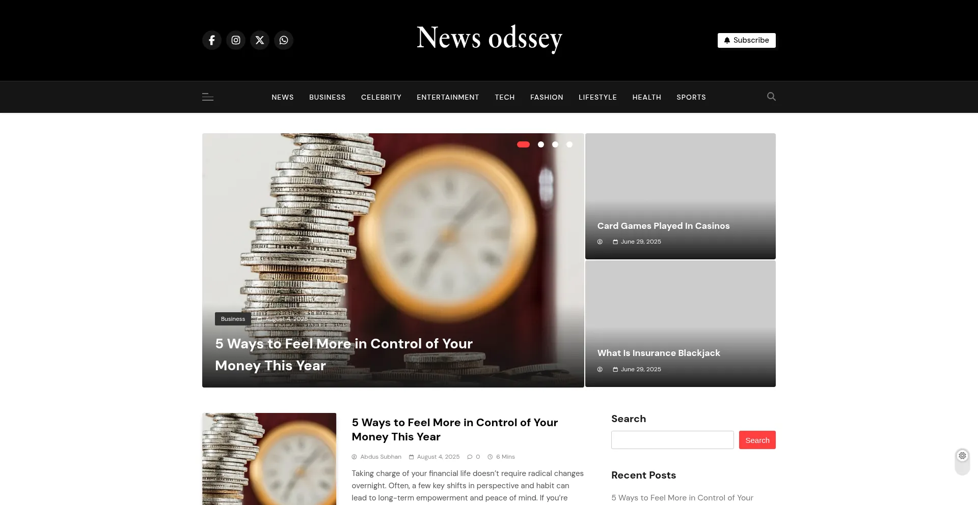 Newsodyssey.co.uk Screenshot