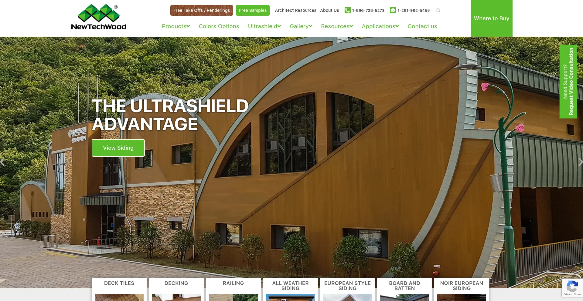 Website screenshot of Newtechwood.com