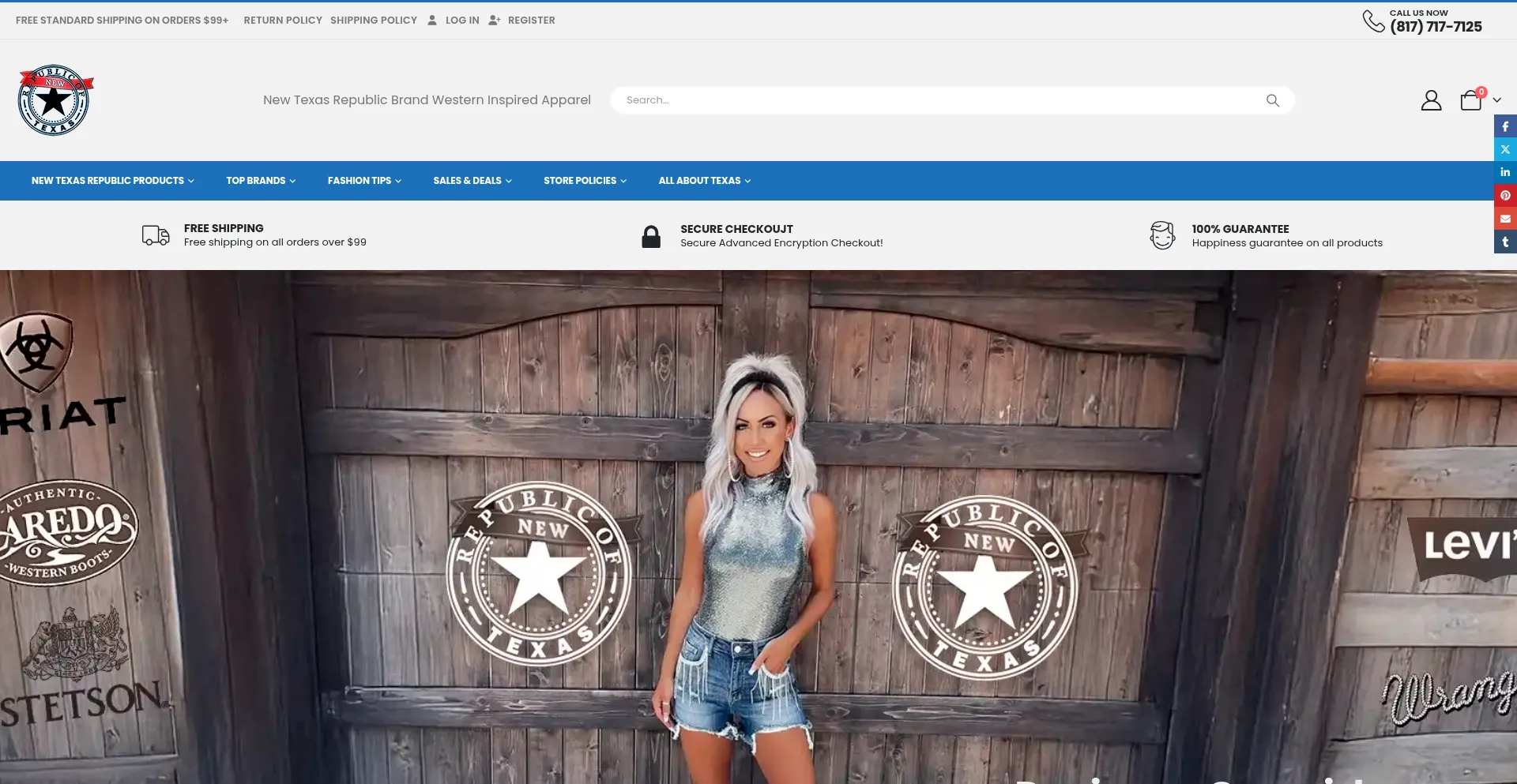 Website screenshot of Newtexasrepublic.com