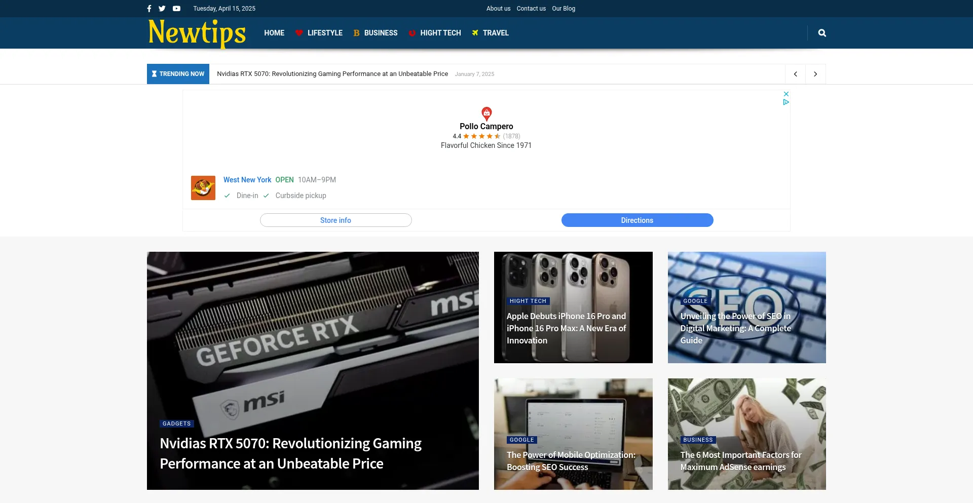 Website screenshot of Newtipstoyou.com